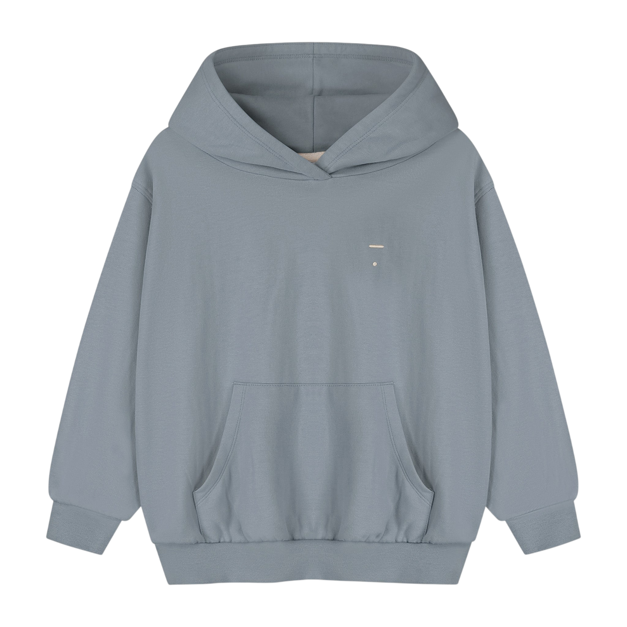 Sweat à capuche GOTS gris pierre