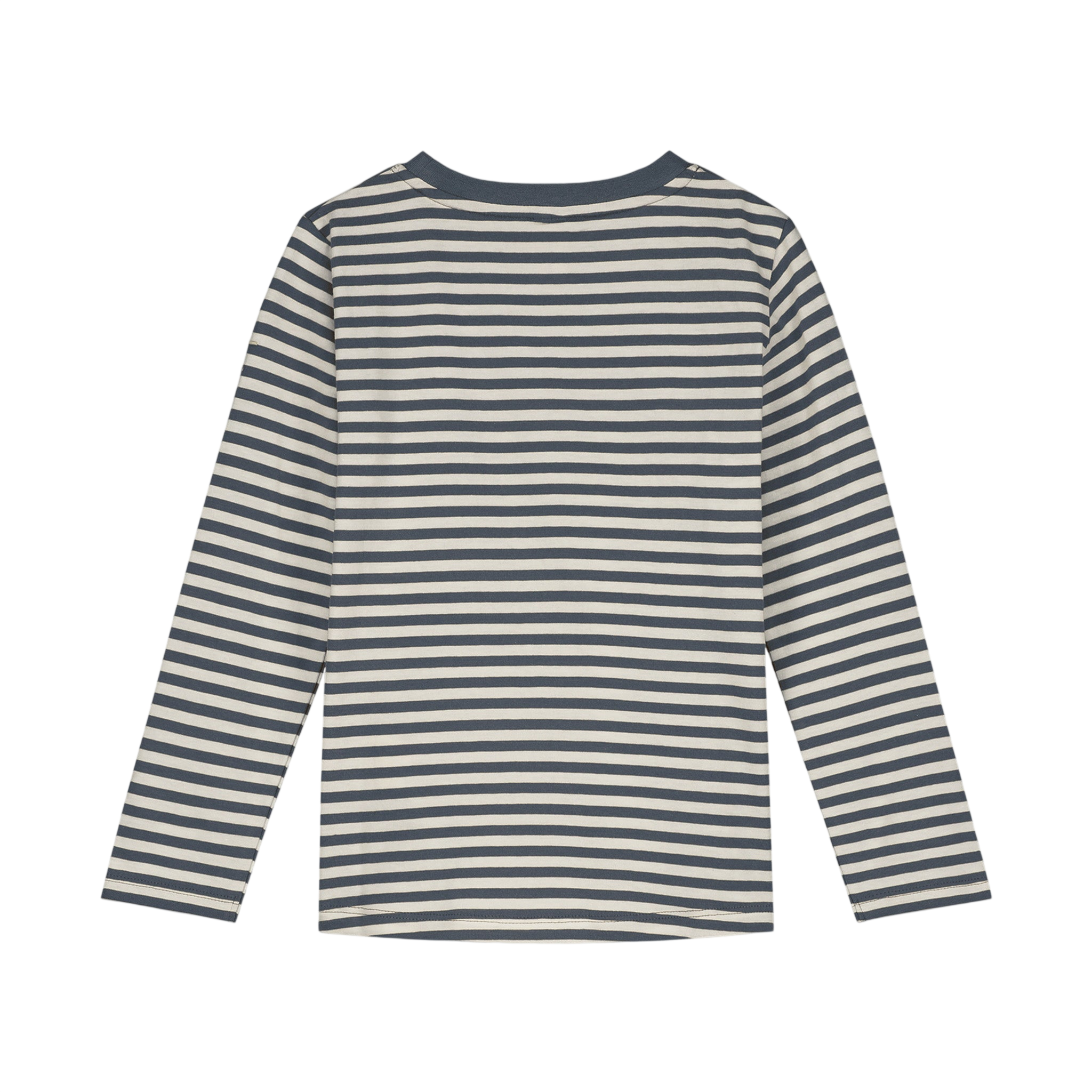 Long-Sleeve Shirt L/S GOTS Blue Gray Cream /   L/S T-Shirt GOTS Blue Gray - Cream