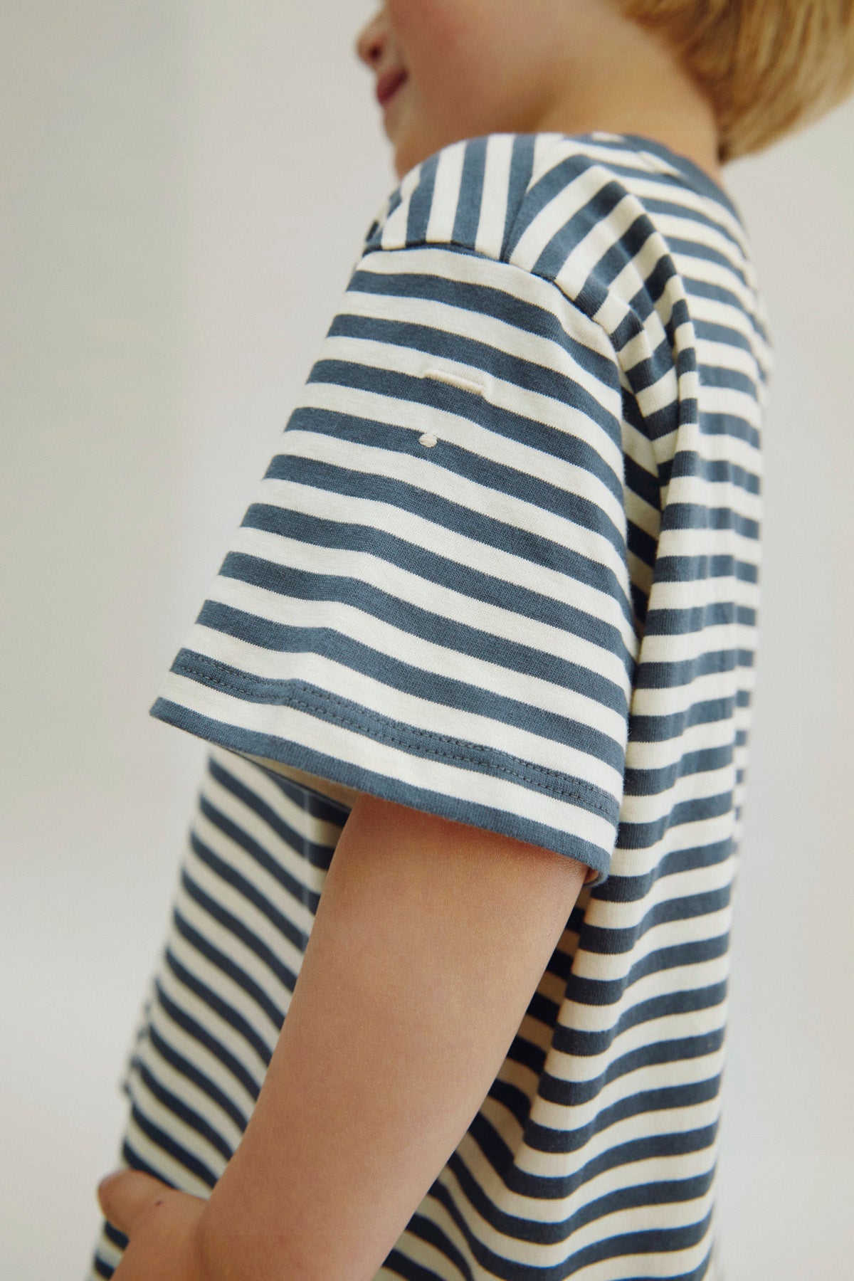 Oversized T-Shirt GOTS Blue, Gray, Cream / Oversized Tee GOTS Blue, Gray, Cream