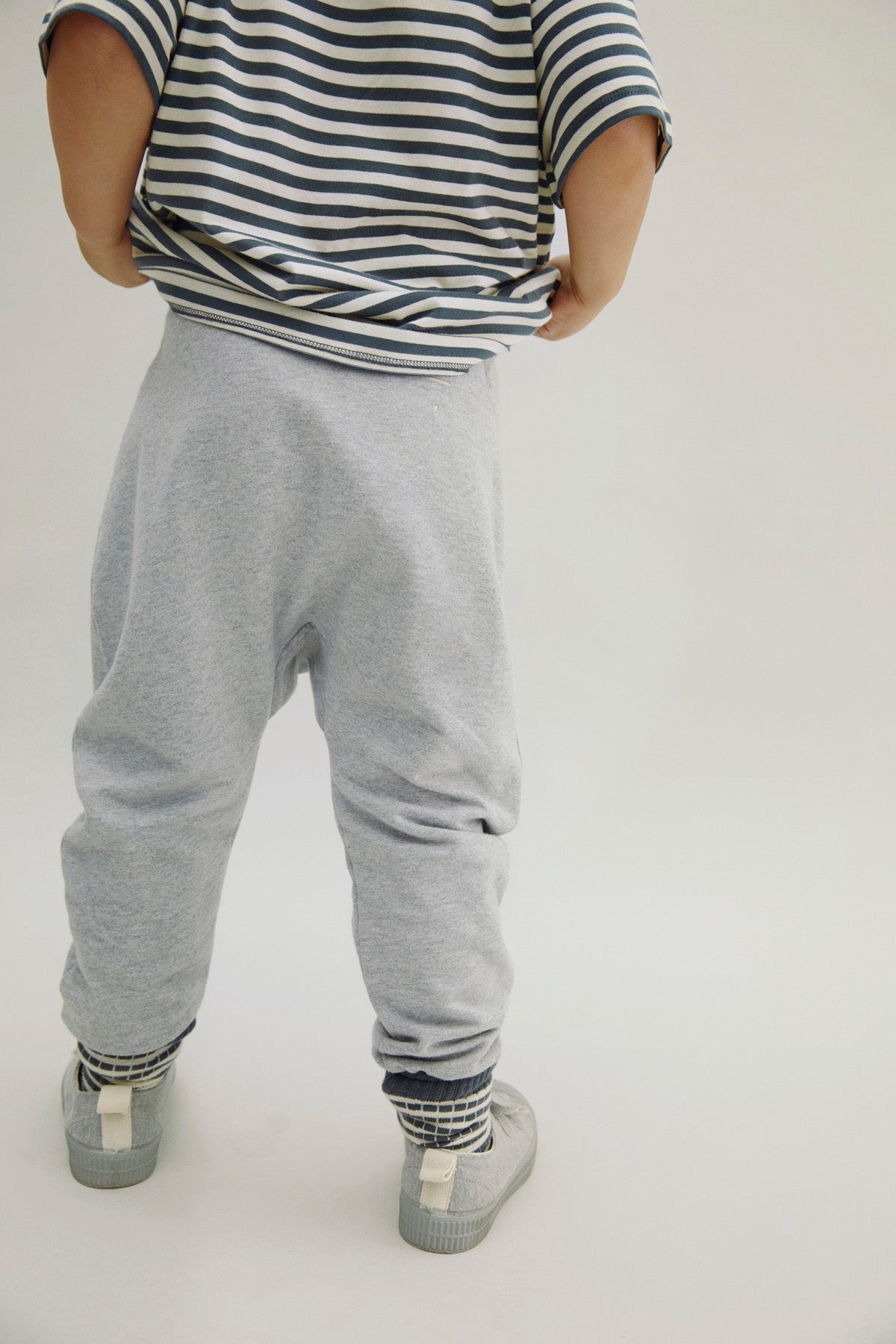 Oversized T-Shirt GOTS Blue, Gray, Cream / Oversized Tee GOTS Blue, Gray, Cream