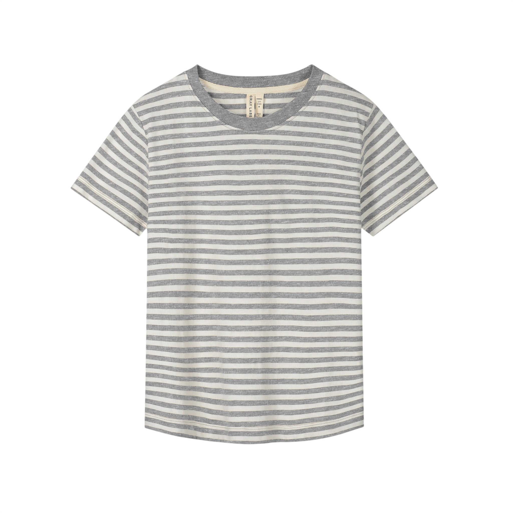 T-shirt oversize GOTS gris chiné - crème /  T-shirt oversize GOTS gris chiné - crème