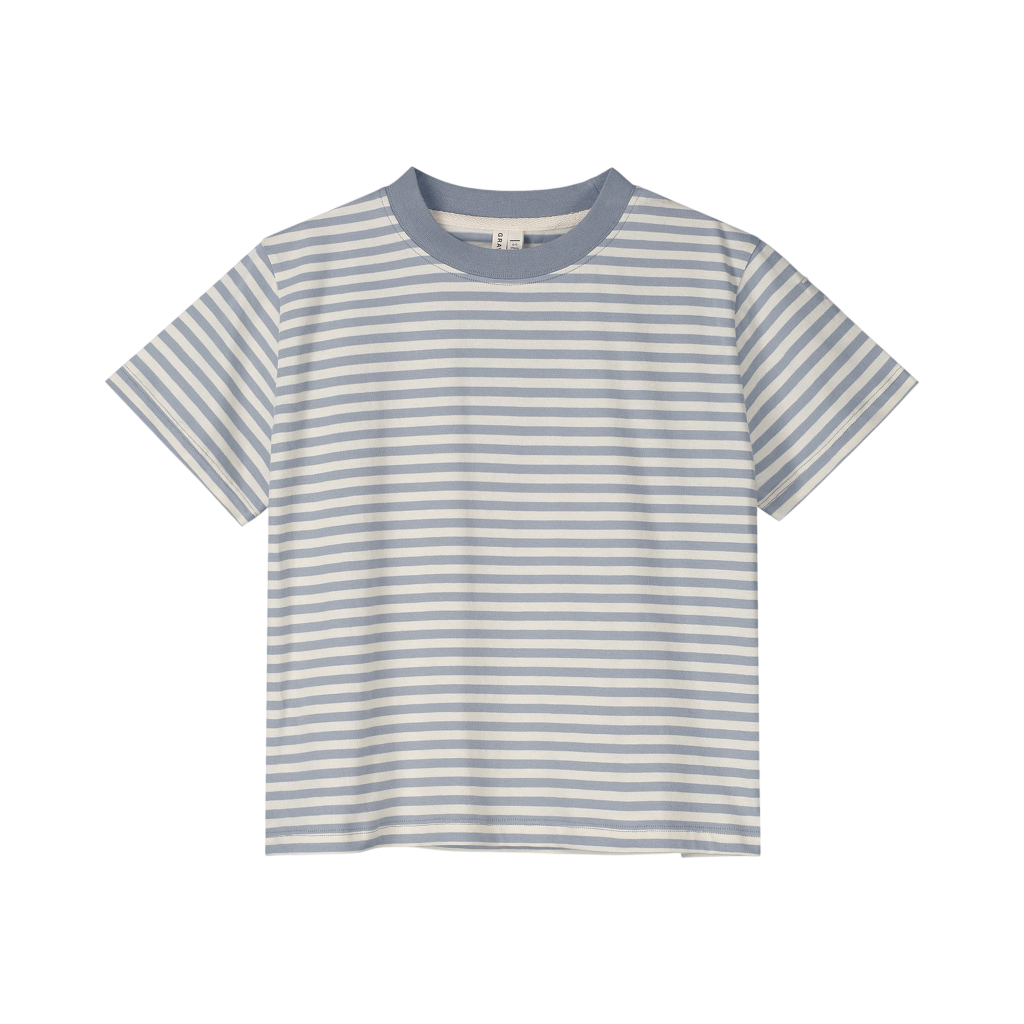 T-Shirt Oversized GOTS Stone Gray Cream