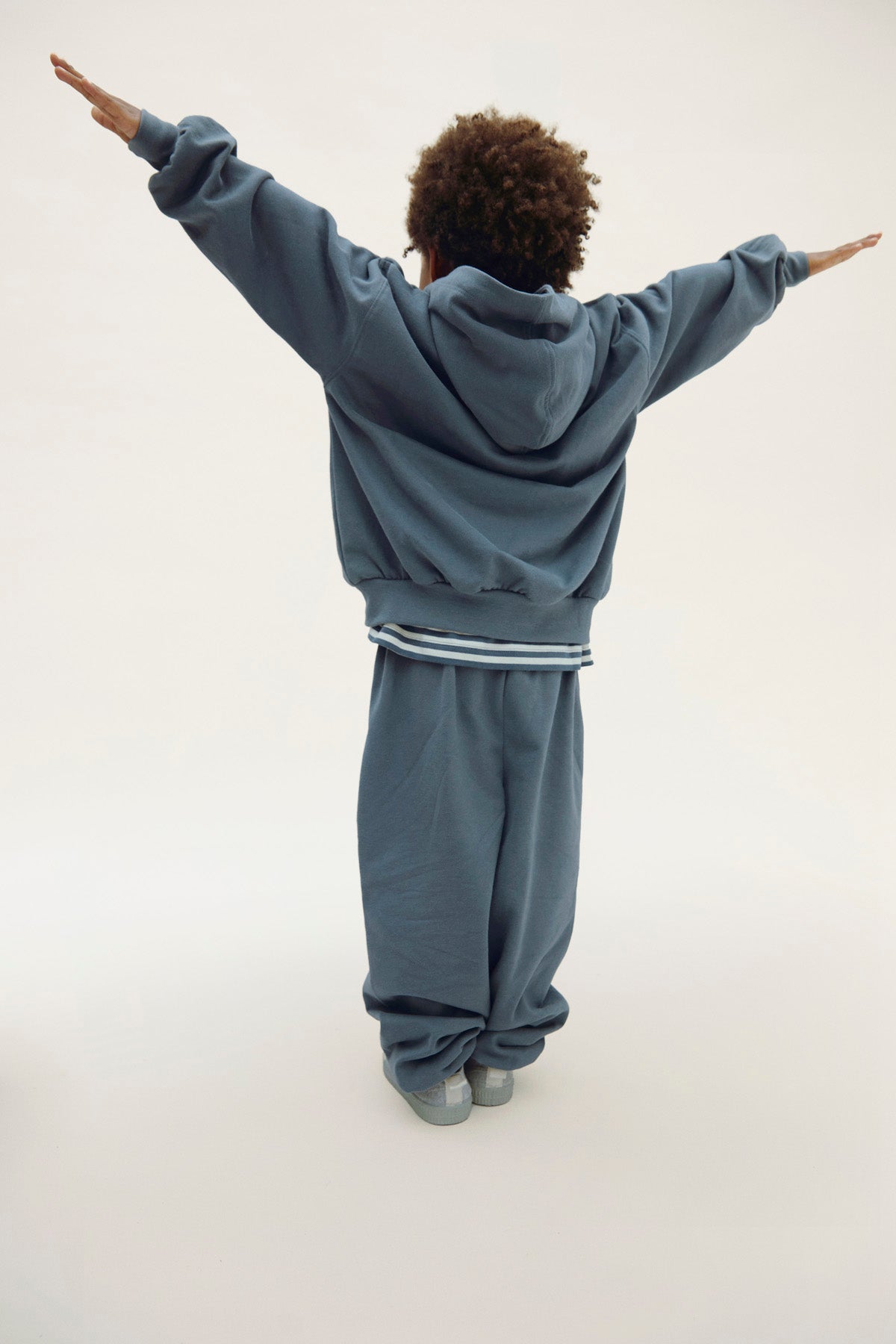 Track Pants GOTS Blue Gray