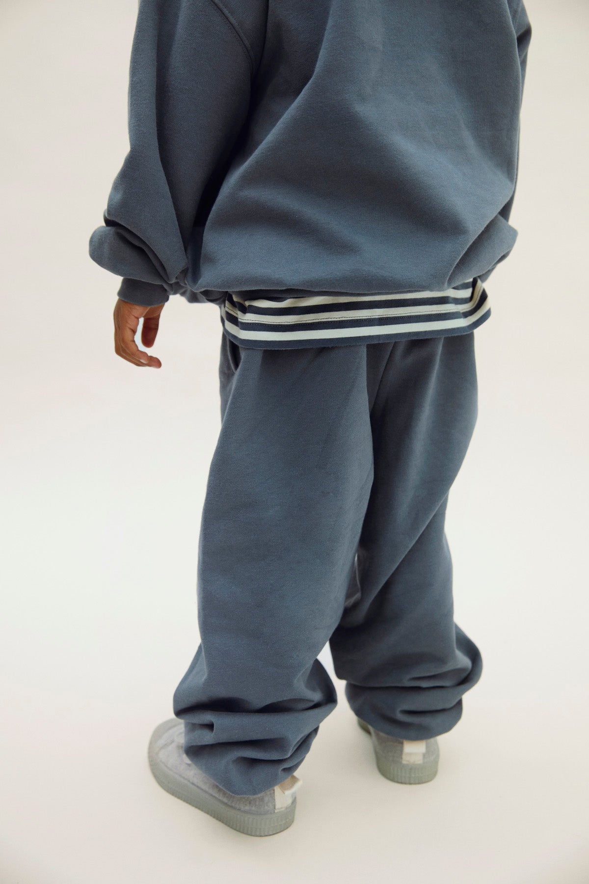 Track Pants GOTS Blue Gray