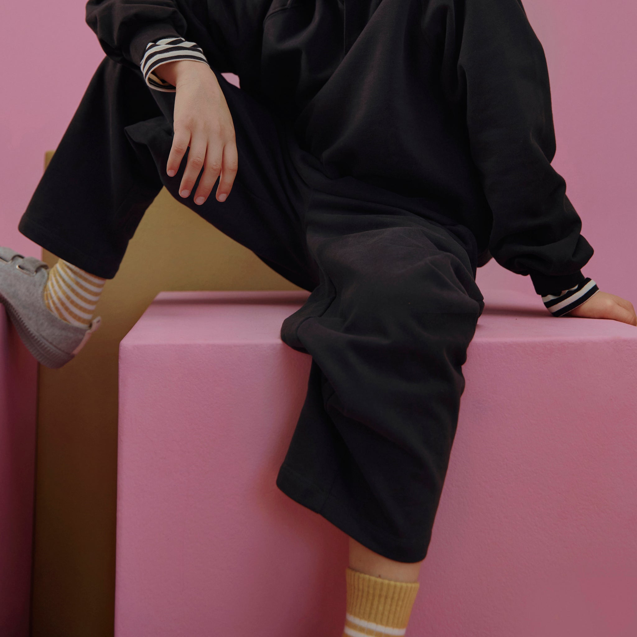 Pantalon baggy oversize GOTS Pirate Black / Pantalon baggy oversize GOTS Pirate Black