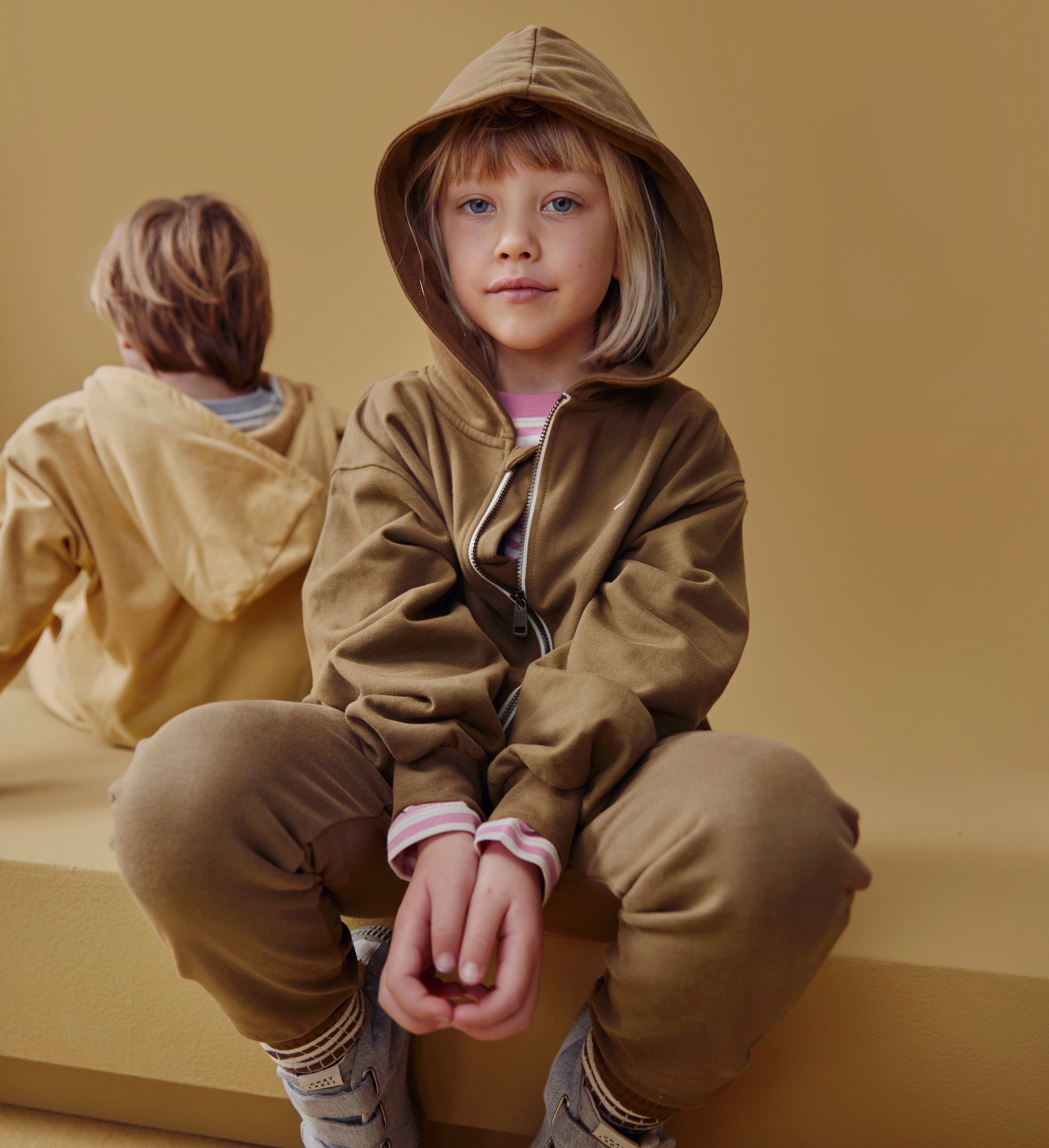 Hoodie with Zipper, GOTS Woody / Hooded Cardigan with Zipper, GOTS Woody