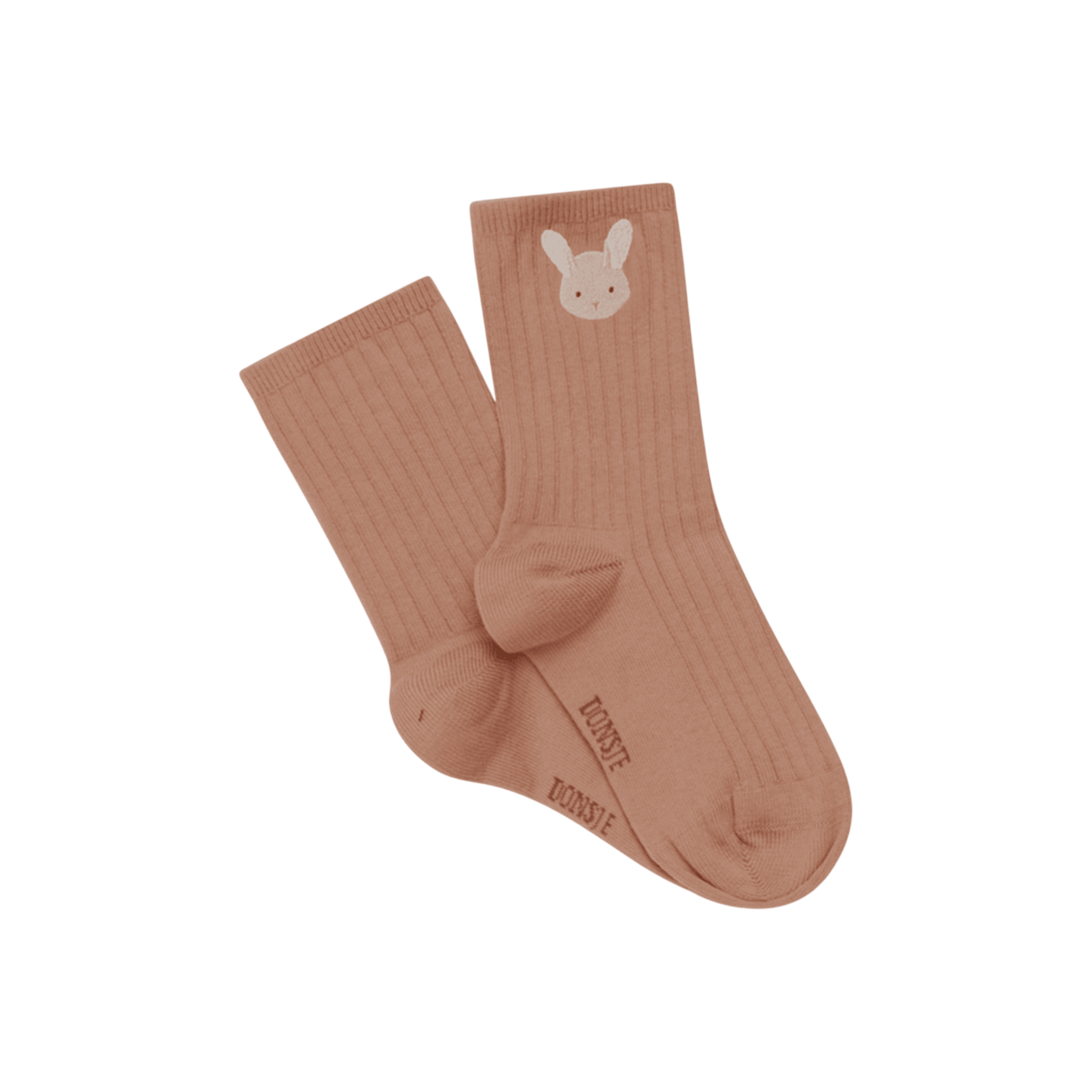 Socken Bell Fluffy Bunny Rose Dawn
