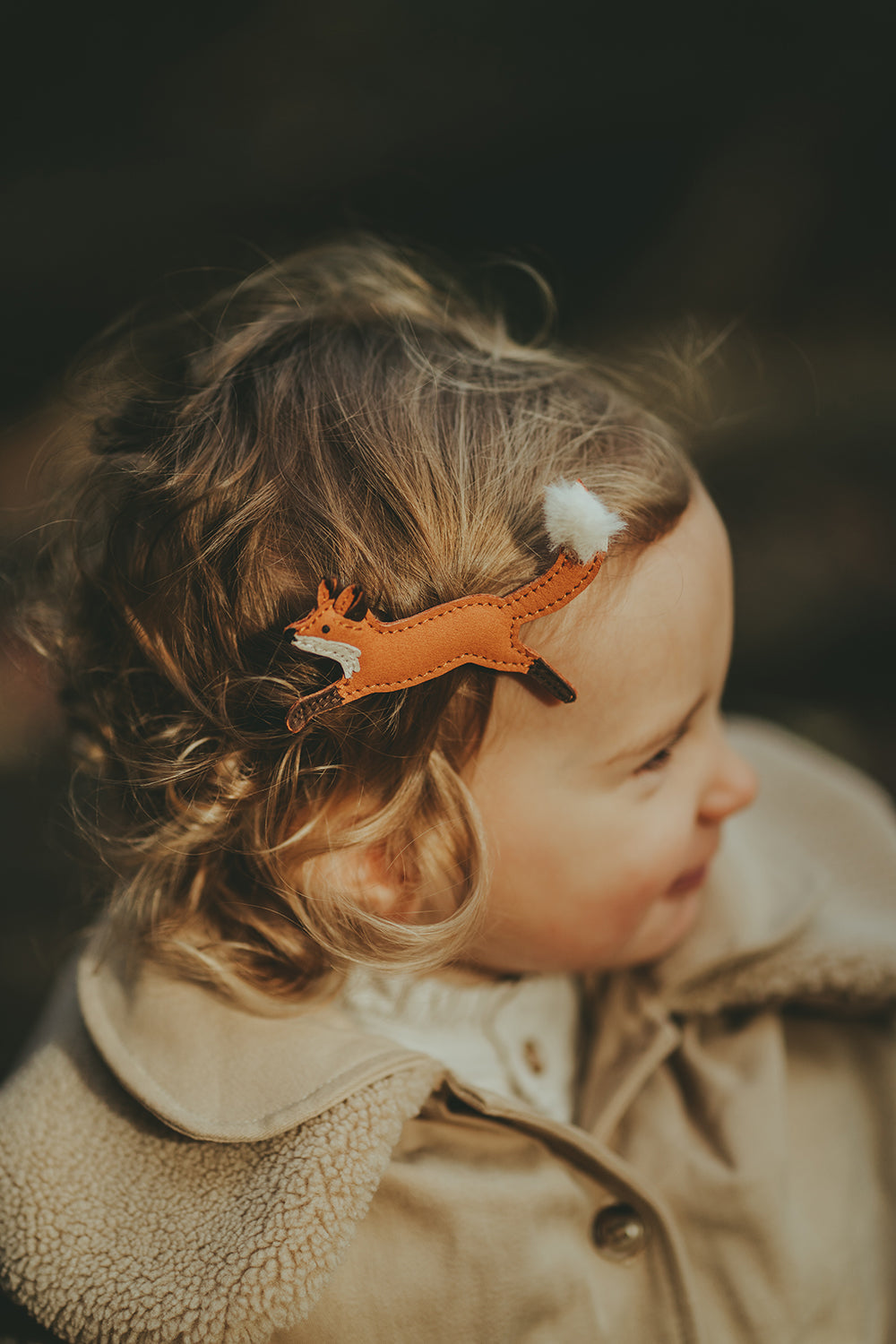 Barrette Hoppe Fox Maple Nubuck / Clip Hoppe Fox Maple Nubuck
