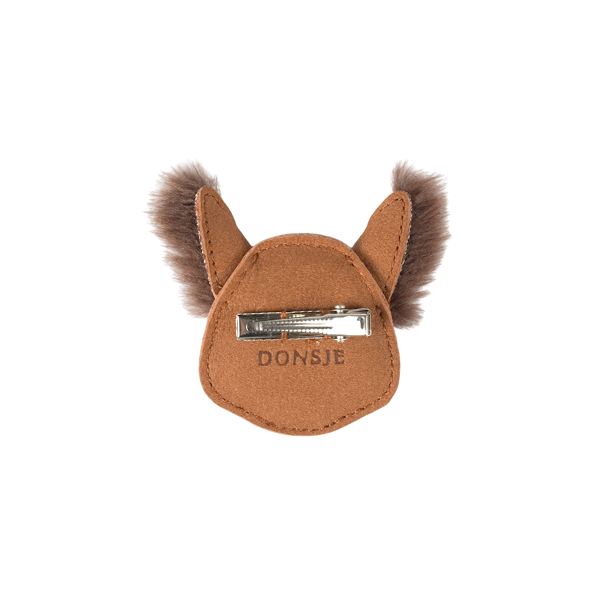 Josy Exclusive Fluffy Squirrel Walnut Nubuck Hair Clip / Josy Exclusive Hair Clip Fluffy Squirrel Walnut Nubuck