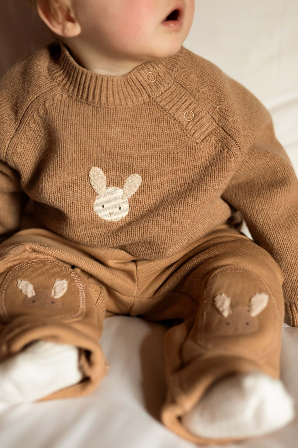 Baby Pullover Sibbe Merino Fluffy Bunny Hazelnut