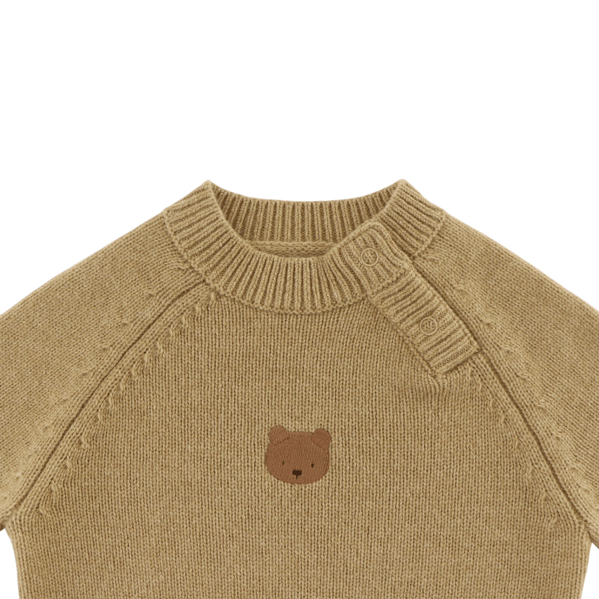 Baby Pullover Sibbe Merino Fluffy Bear Sesame