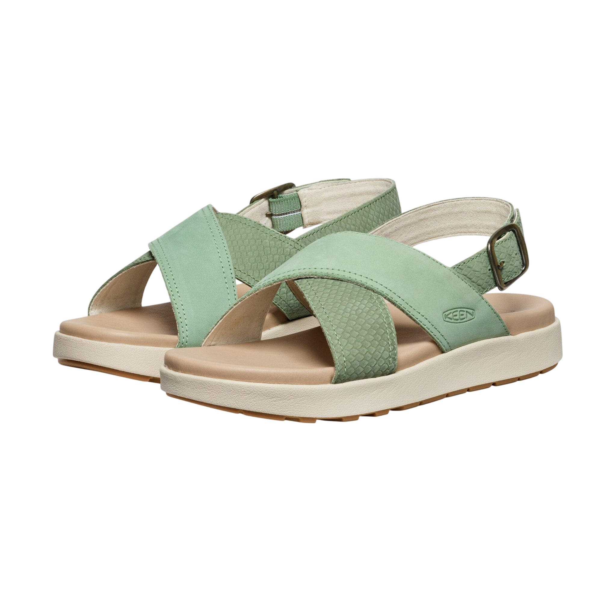 Sandals W Elle Luxe Cross Strap granite green/granite green