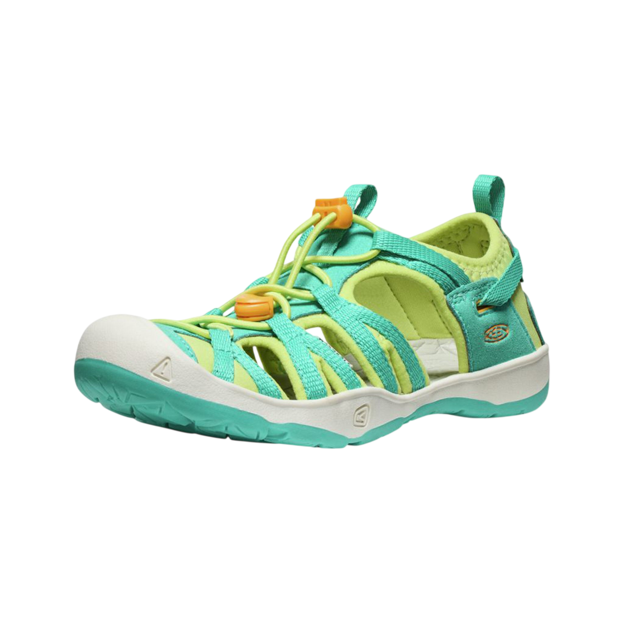 Y Moxie Sandals, Bright Aqua/Bright Marigold