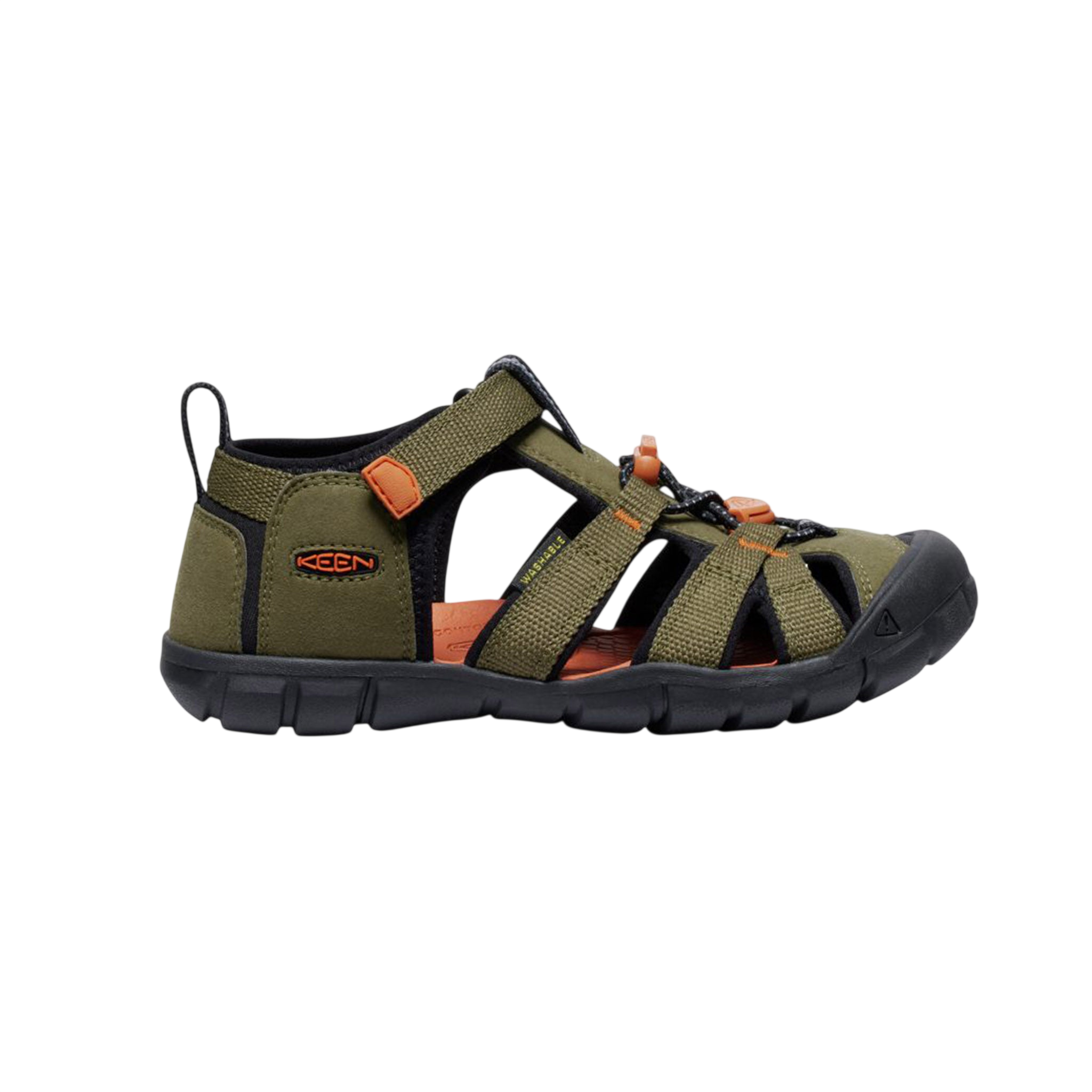 Y Seacamp II CNX Water Sandals, Dark Olive/Gold Flame