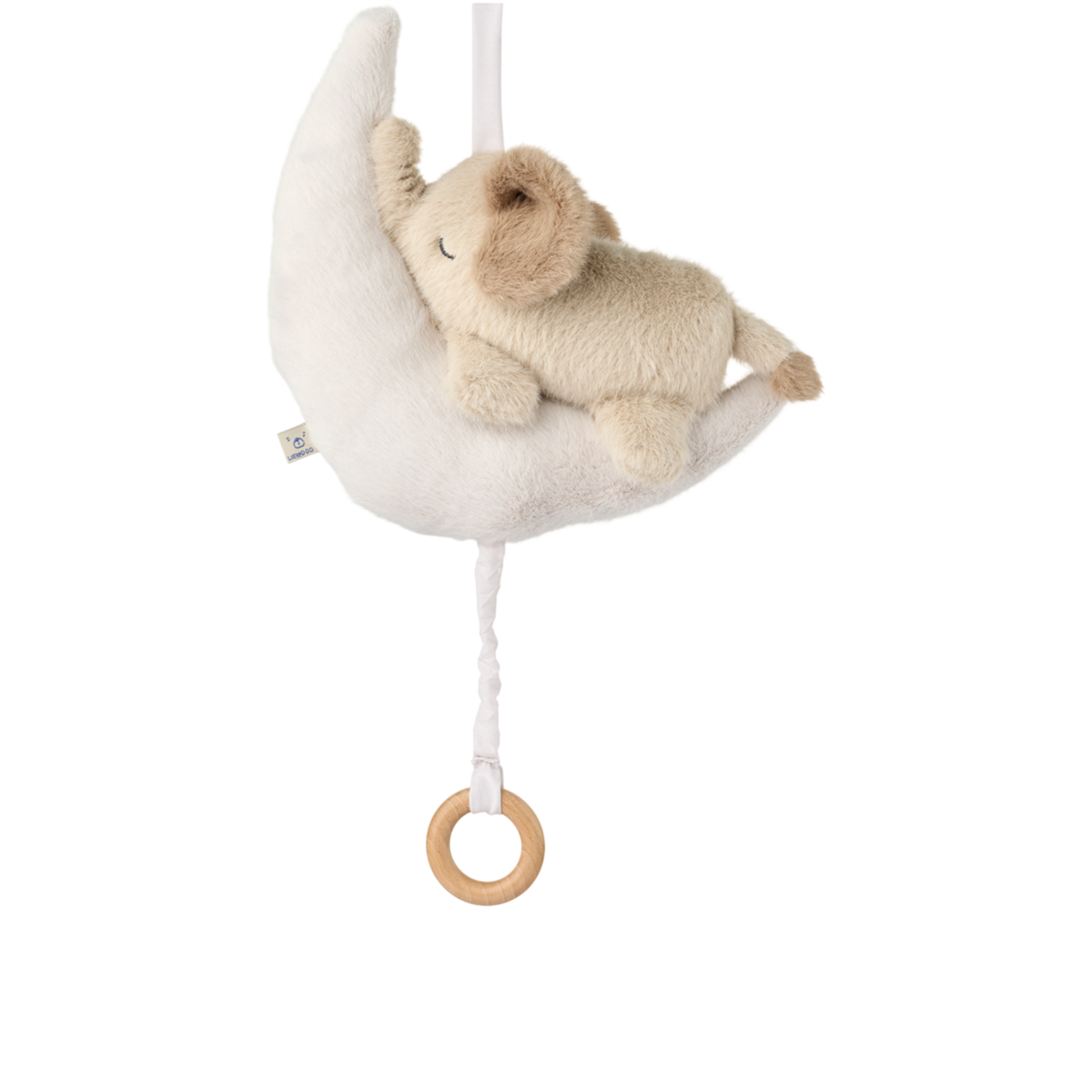 Mandy Baby Elephant Music Box Mobile "Mist Sandy"