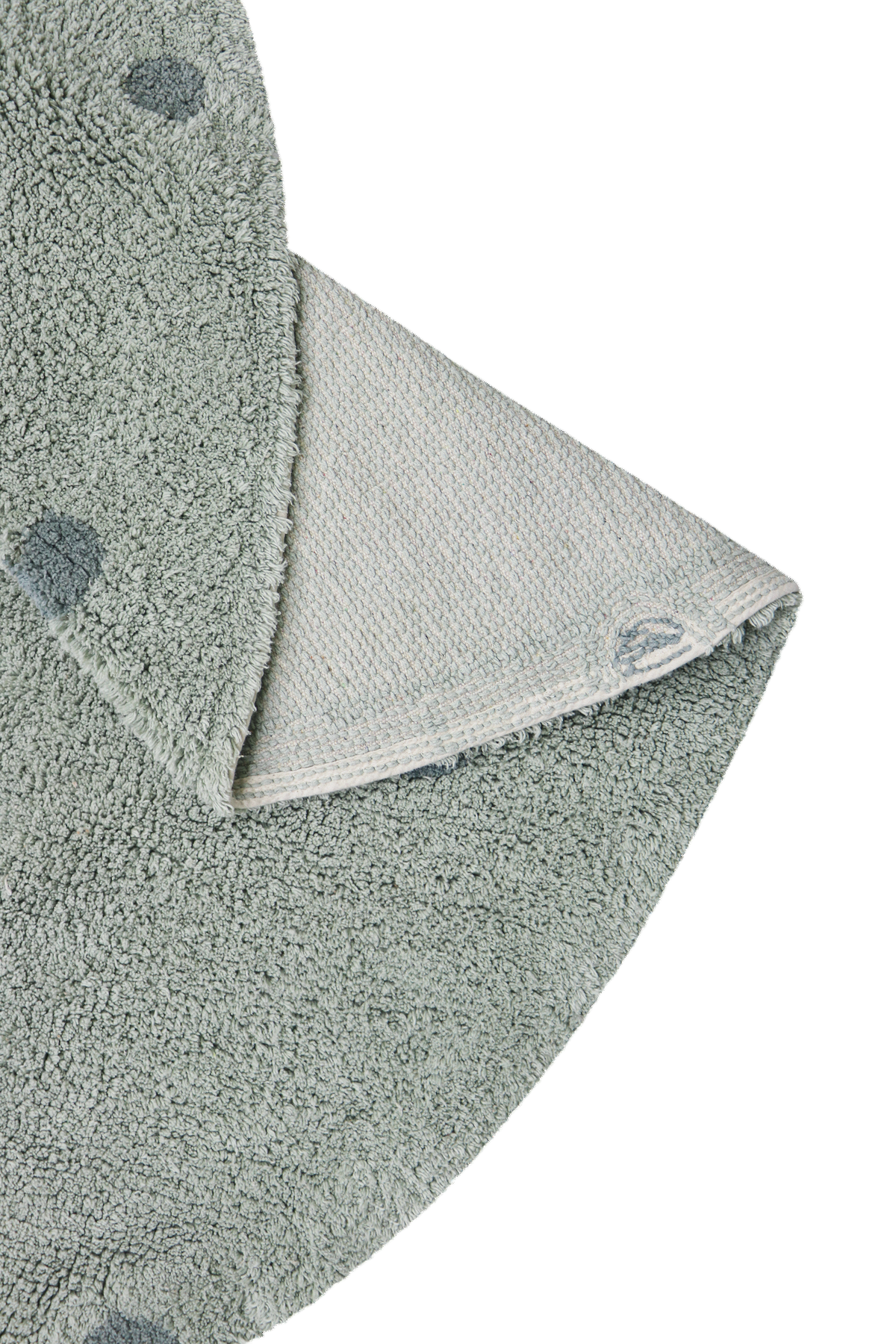 Tapis lavable Round Dot Blue Sage