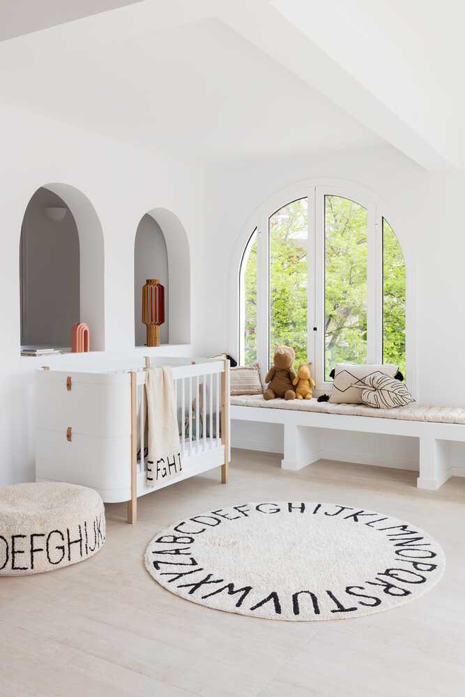 Tapis lavable Round ABC Natural Black