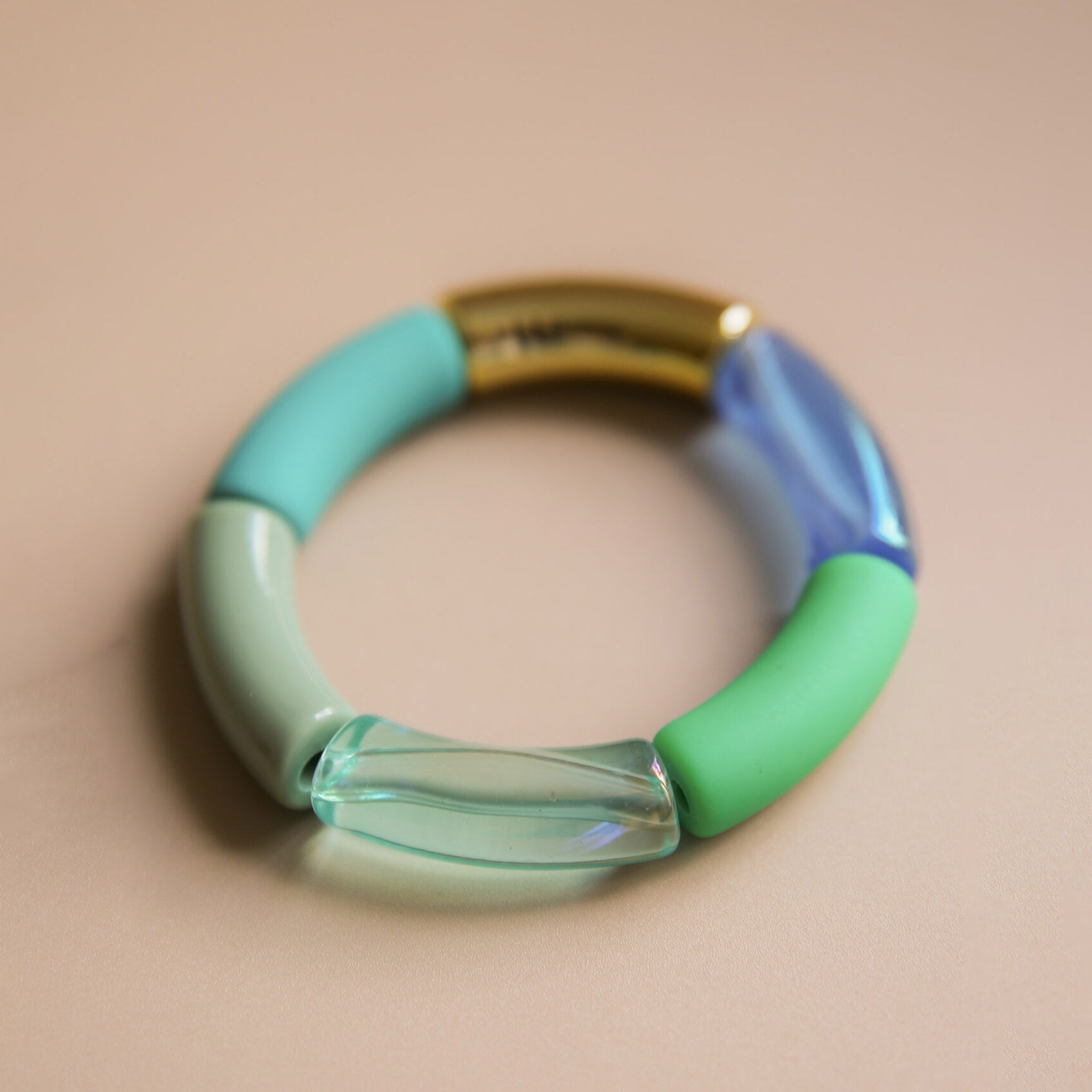 Bracelet Tube Ocean bleu vert