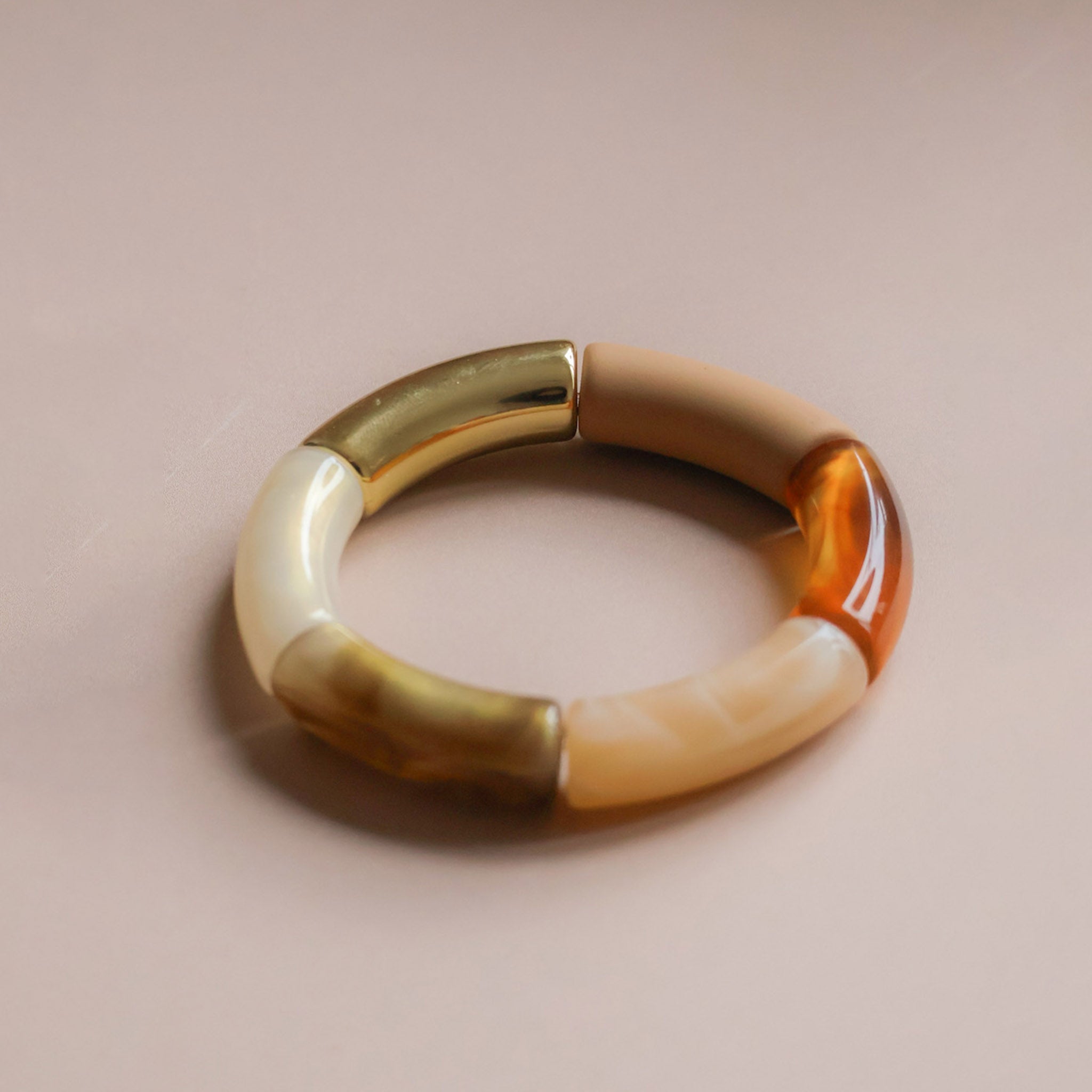Bracelet Tube or brun or