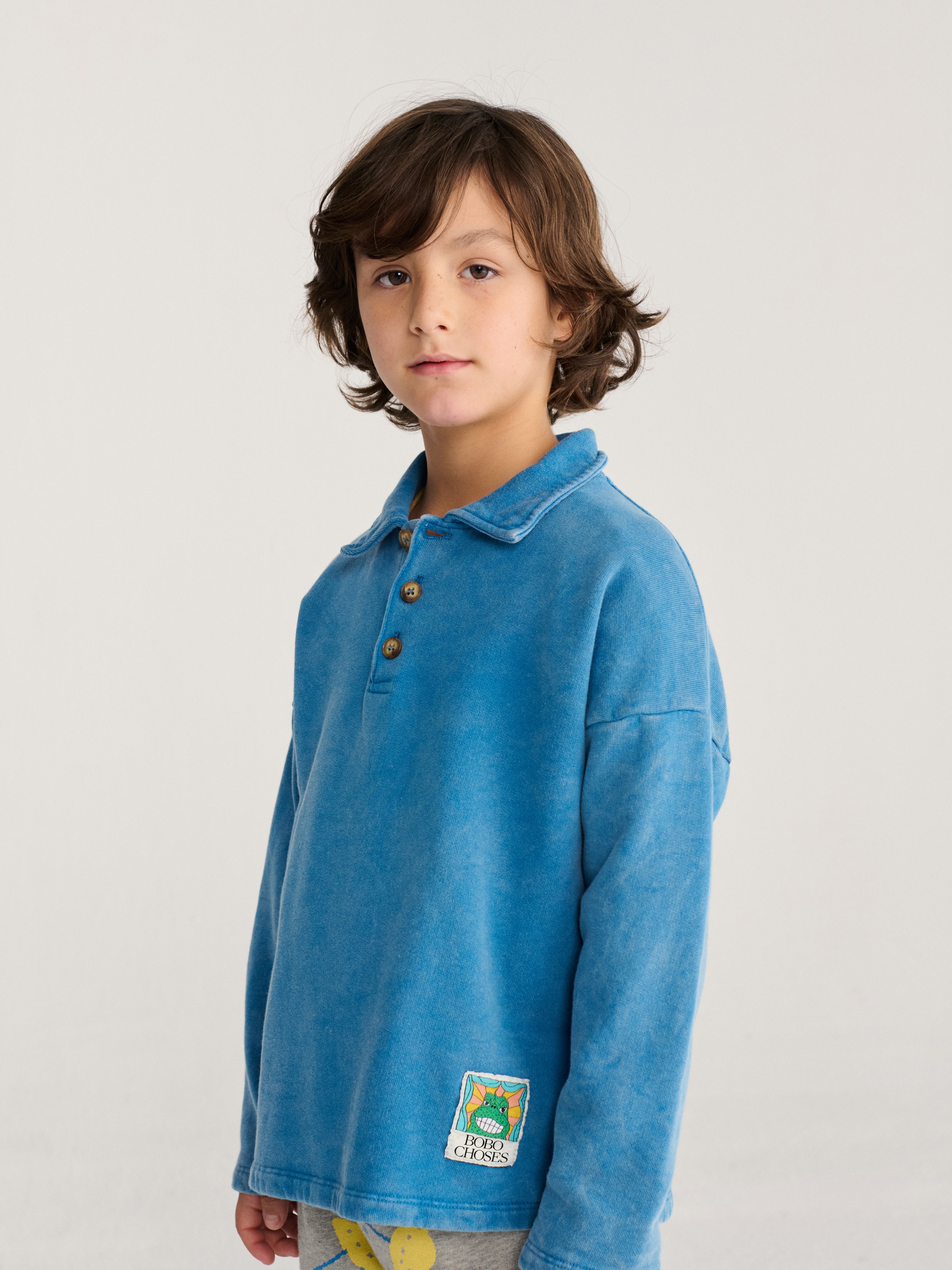Polo Beast Tag / Sweat-shirt polo Beast Tag bleu clair
