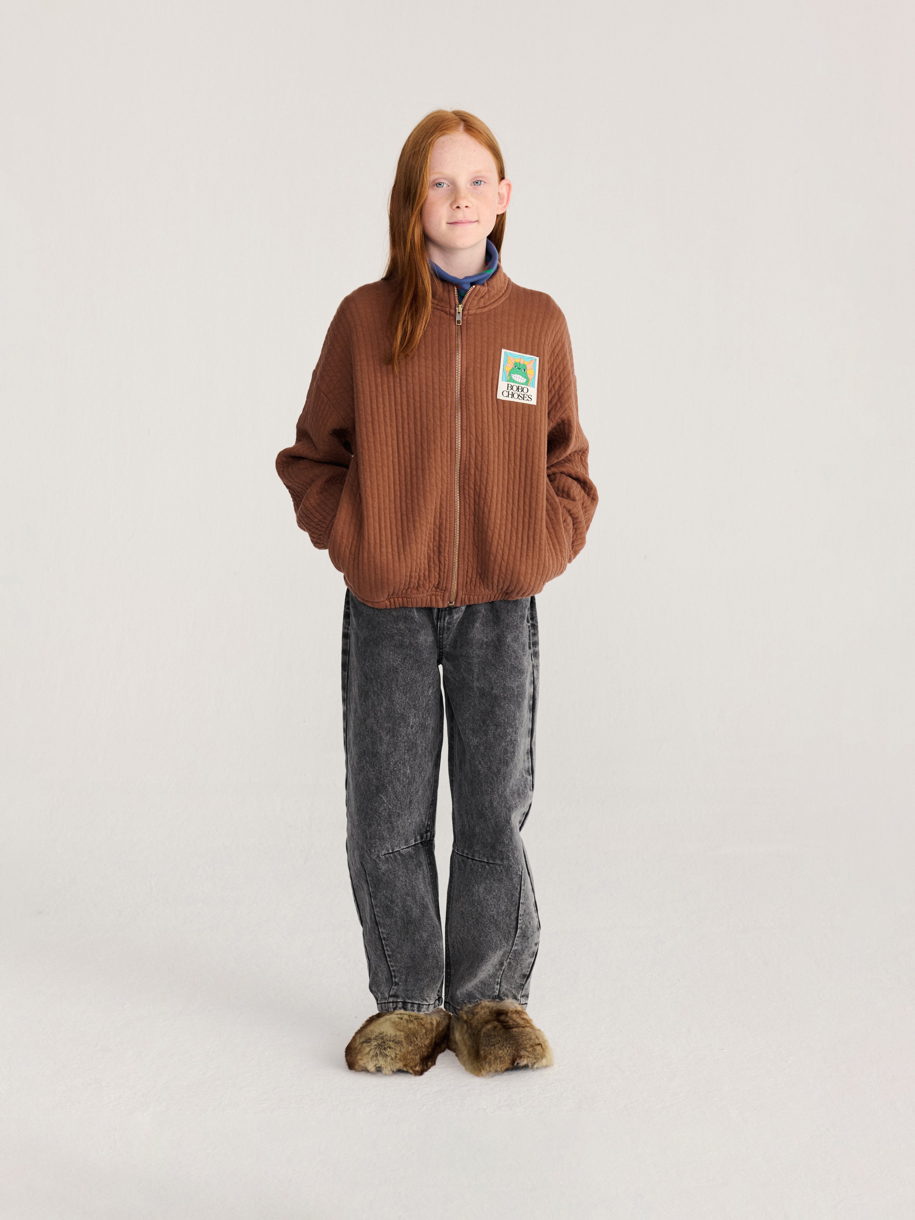 Sweatshirtjacke Beast Tag Brown