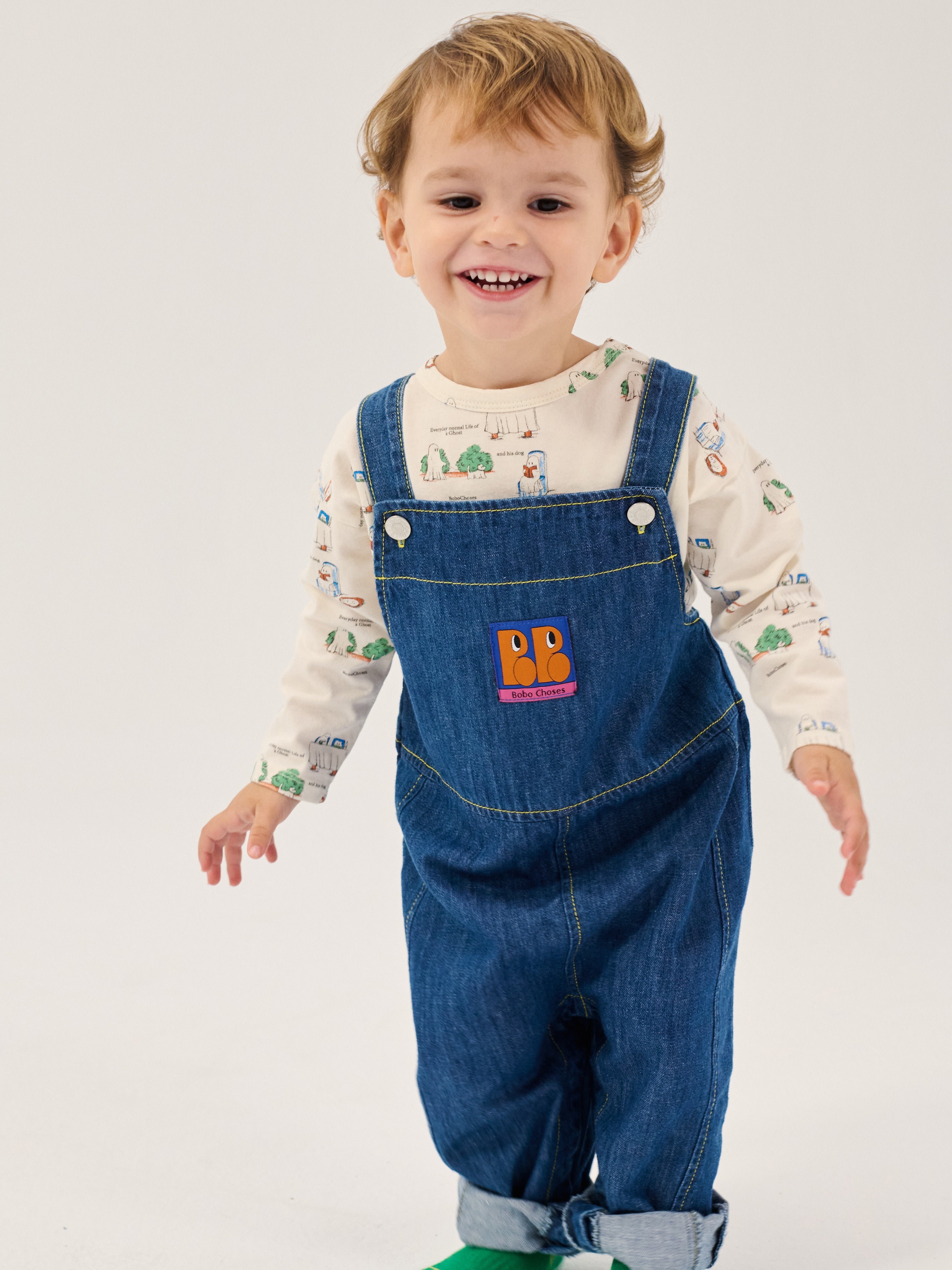 Boo Bo Choses Midnight Blue Baby Overalls / Booo Bo Choses Tag Denim Overalls