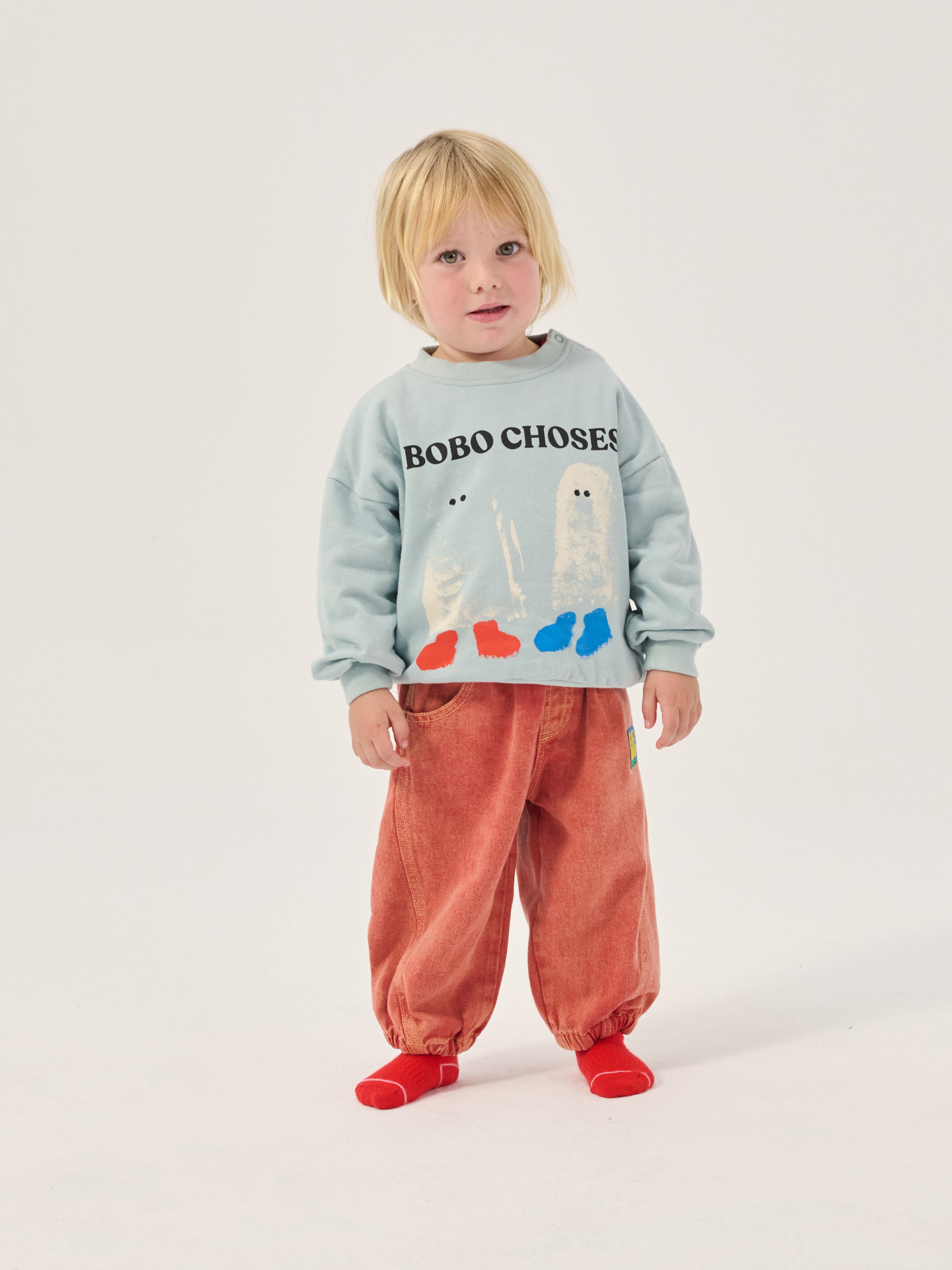 Sweat-shirt Baby Booty Ghosts bleu clair