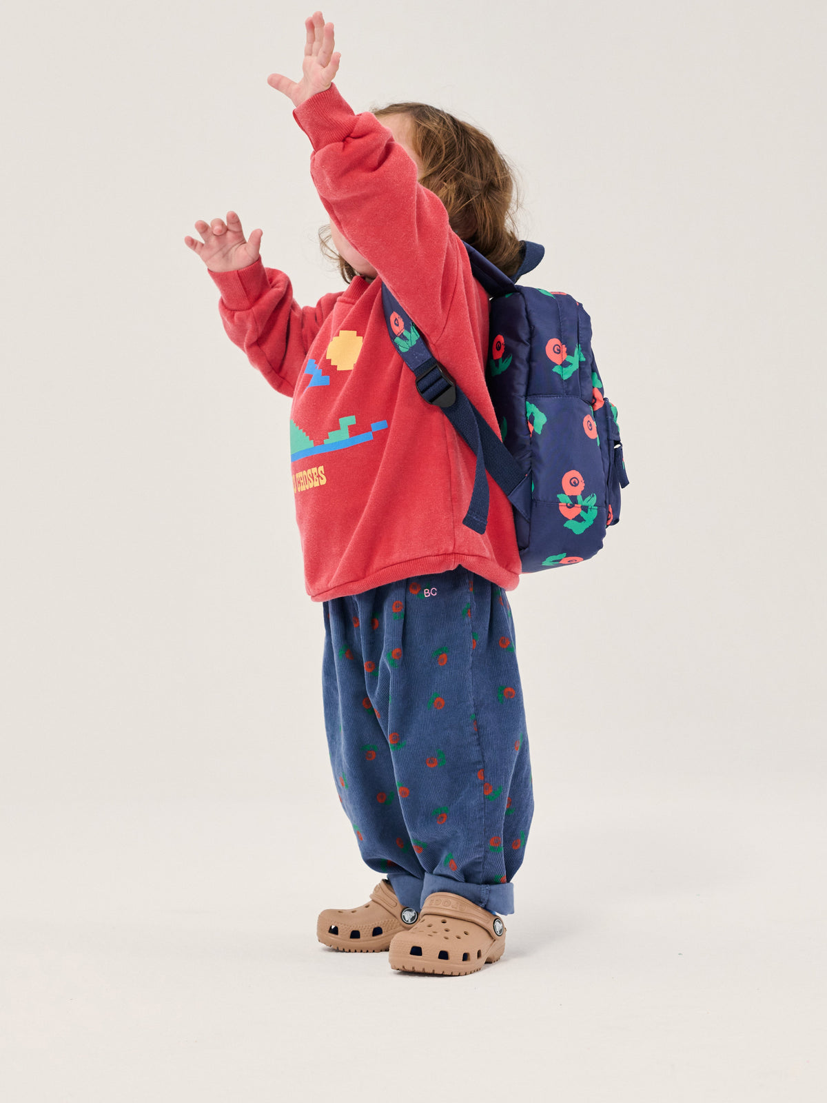 Baby Sweatshirt Lake Monster Red