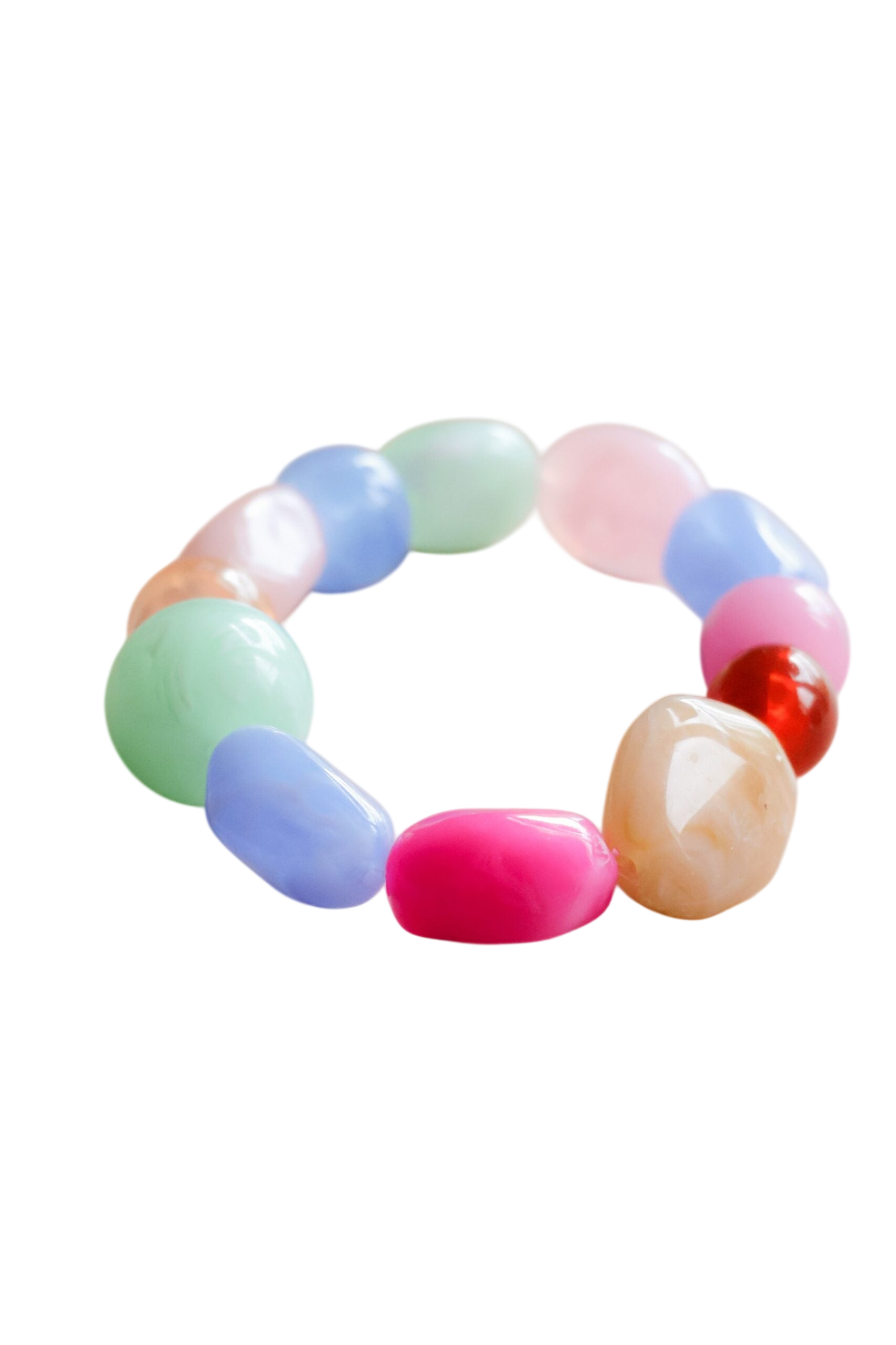 Bracelet Tube Set3 bleu vert blanc jaune rose