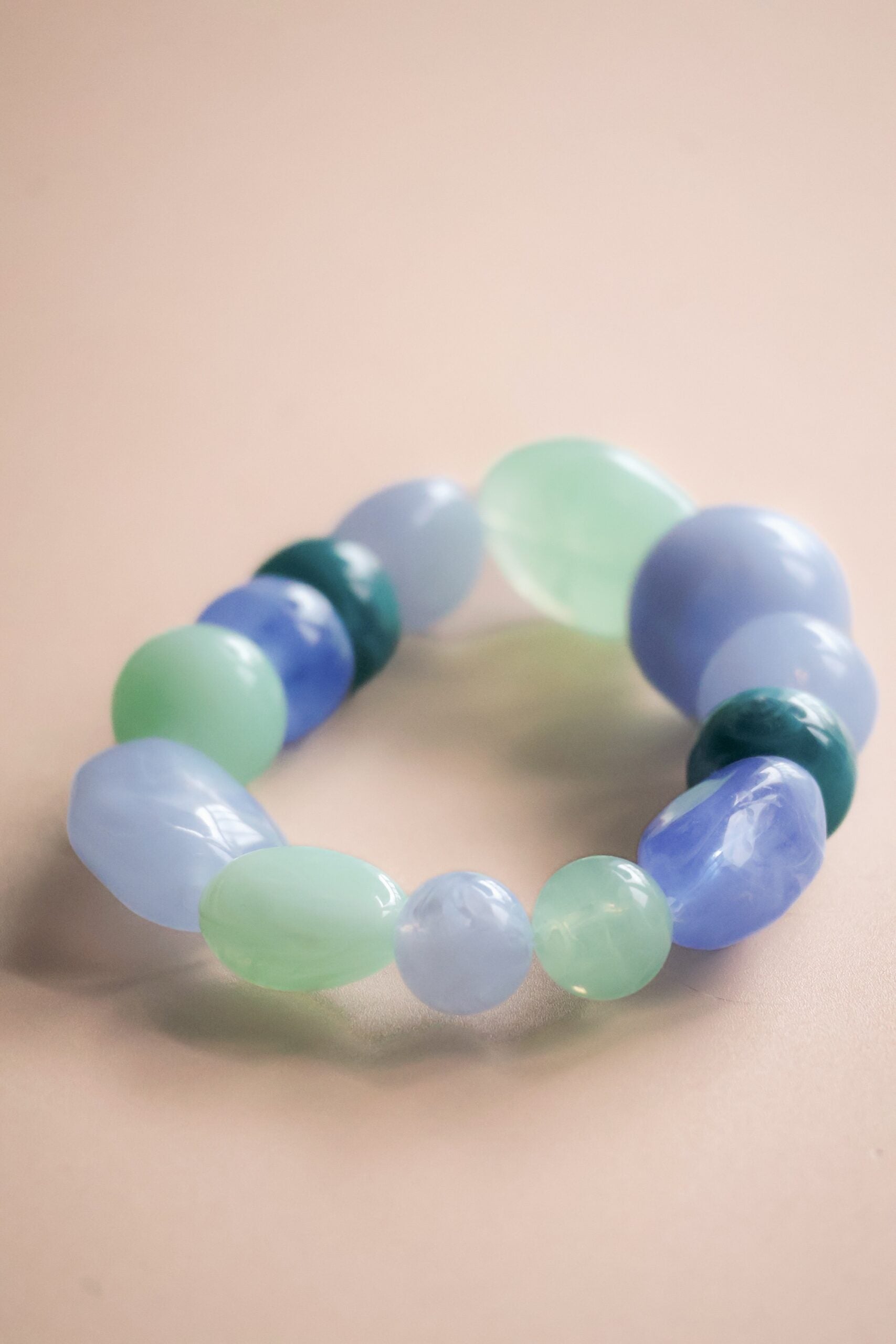 Bracelet Tube Set3 bleu vert blanc jaune rose