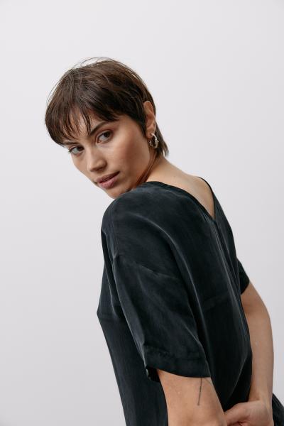 Top Woven Cupro Reversible graphite
