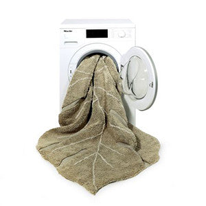 Waschbarer Teppich Monstera Olive