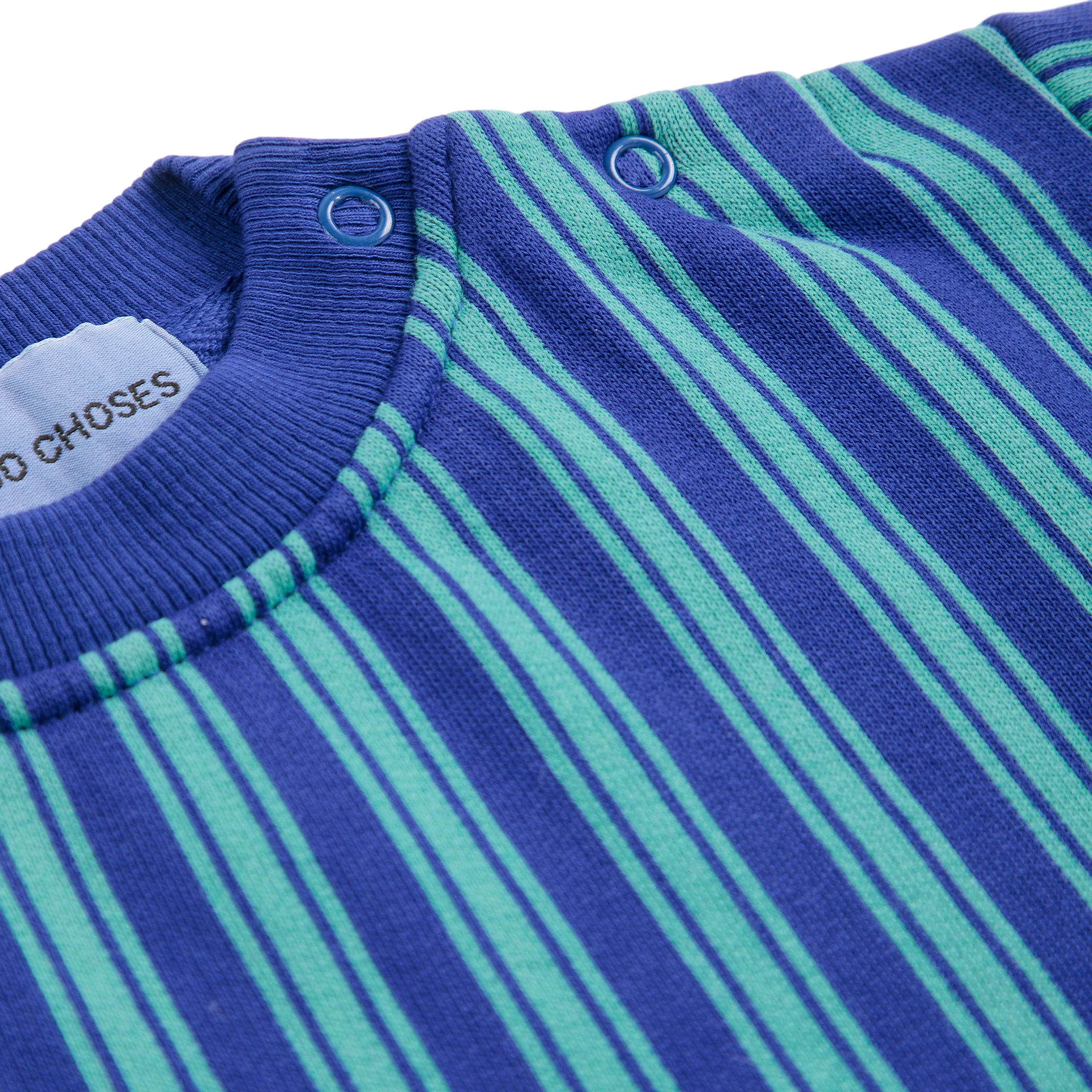 Sweat-shirt pour bébé Boo Bo Choses à rayures bleues / Sweat-shirt pour bébé Boo Bo Choses à rayures « Tag »