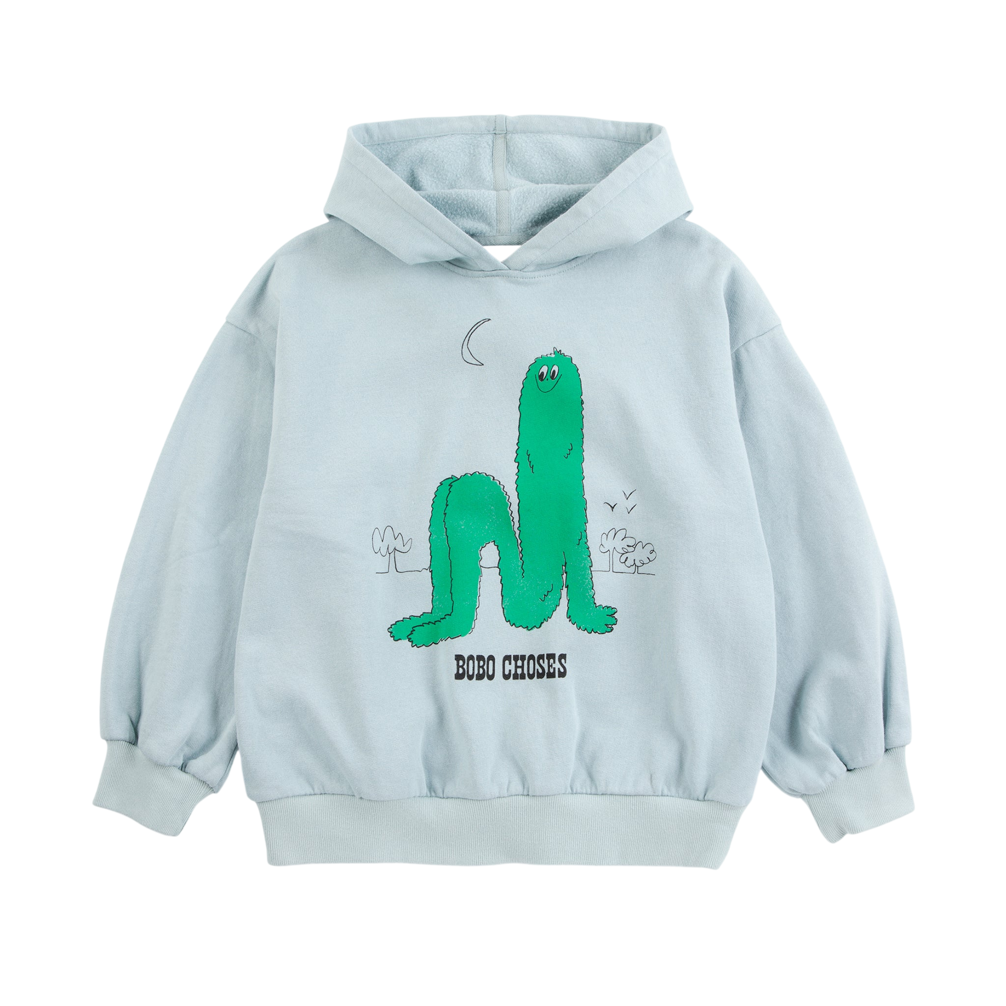 Hoodie Long Puff Light Blue