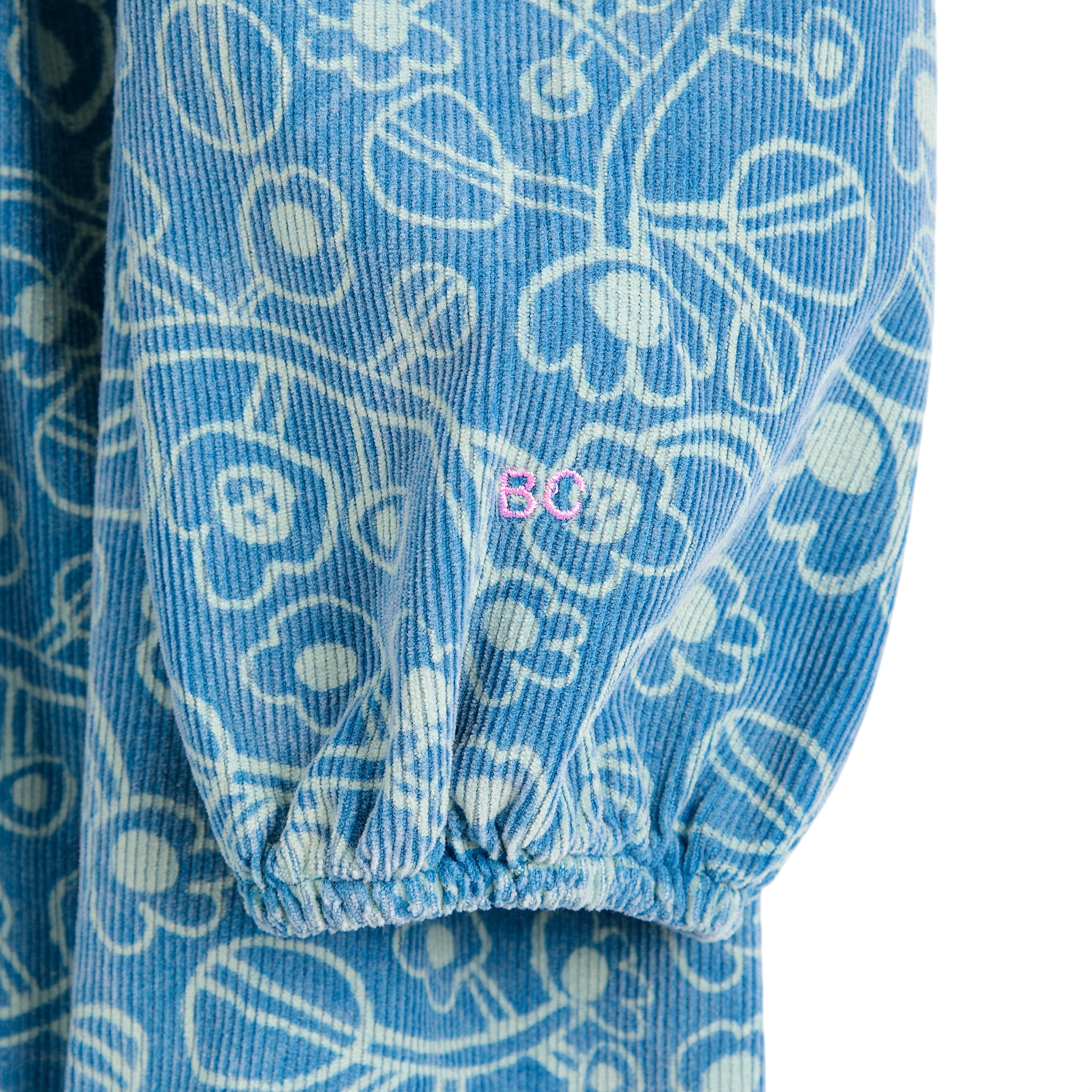 Robe « Sketchy Flowers » à motifs sur toute la surface, bleue
