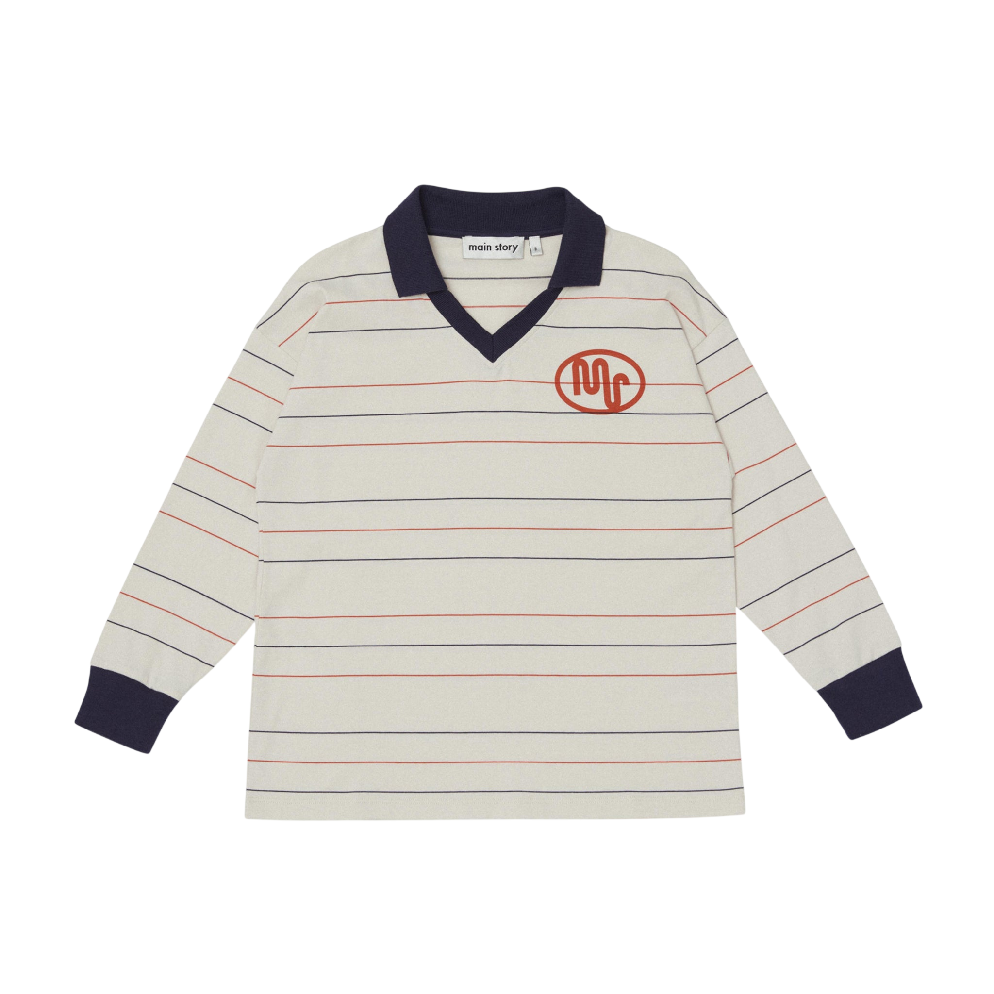 Long-Sleeve Athletic T-Shirt in Pastel Parchment