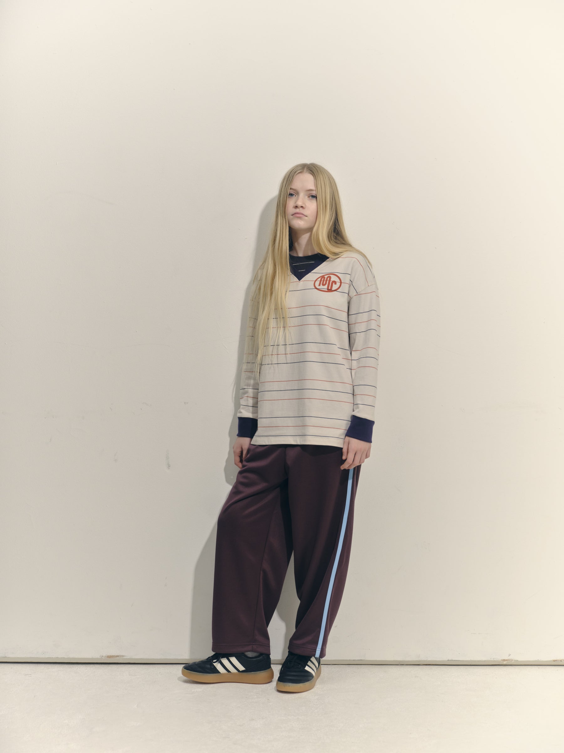 Long-Sleeve Athletic T-Shirt in Pastel Parchment
