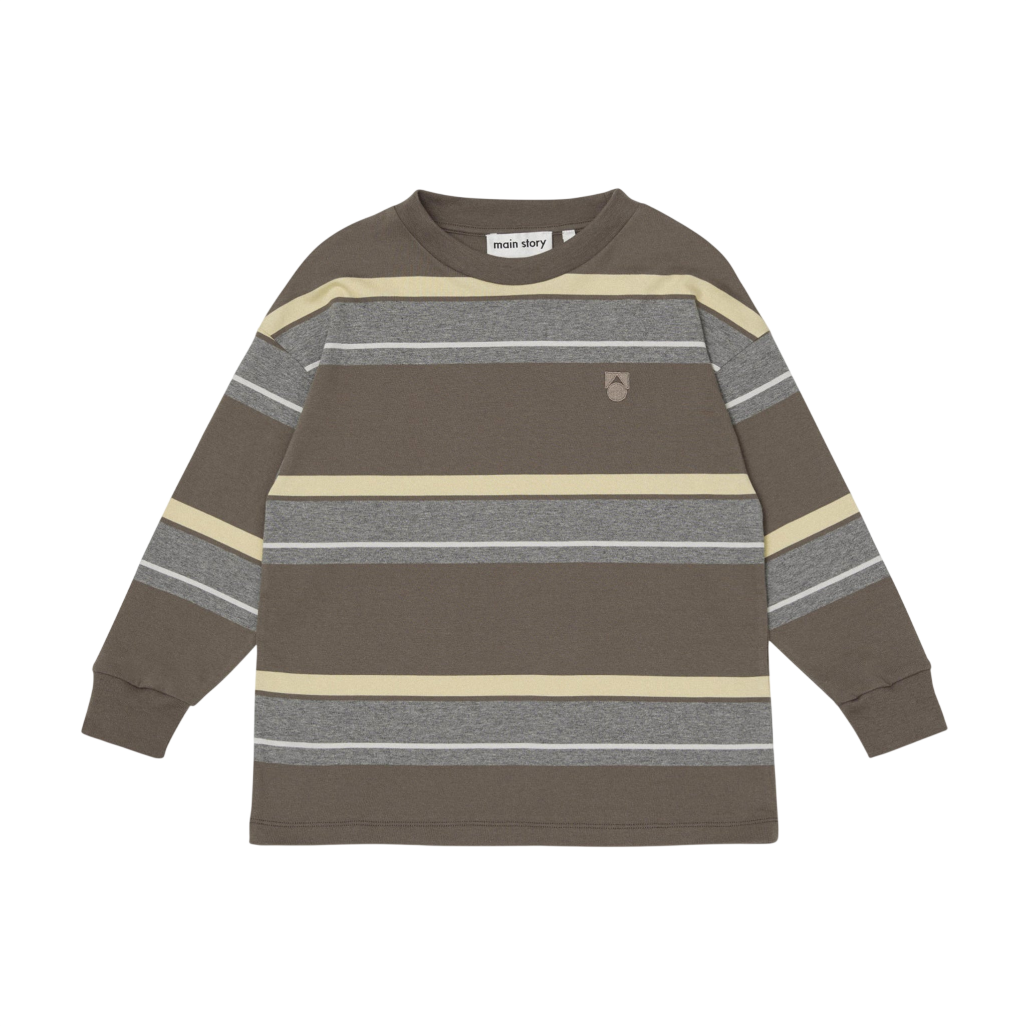 T-shirt à manches longues en jersey « Chocolate Melange Stripe »