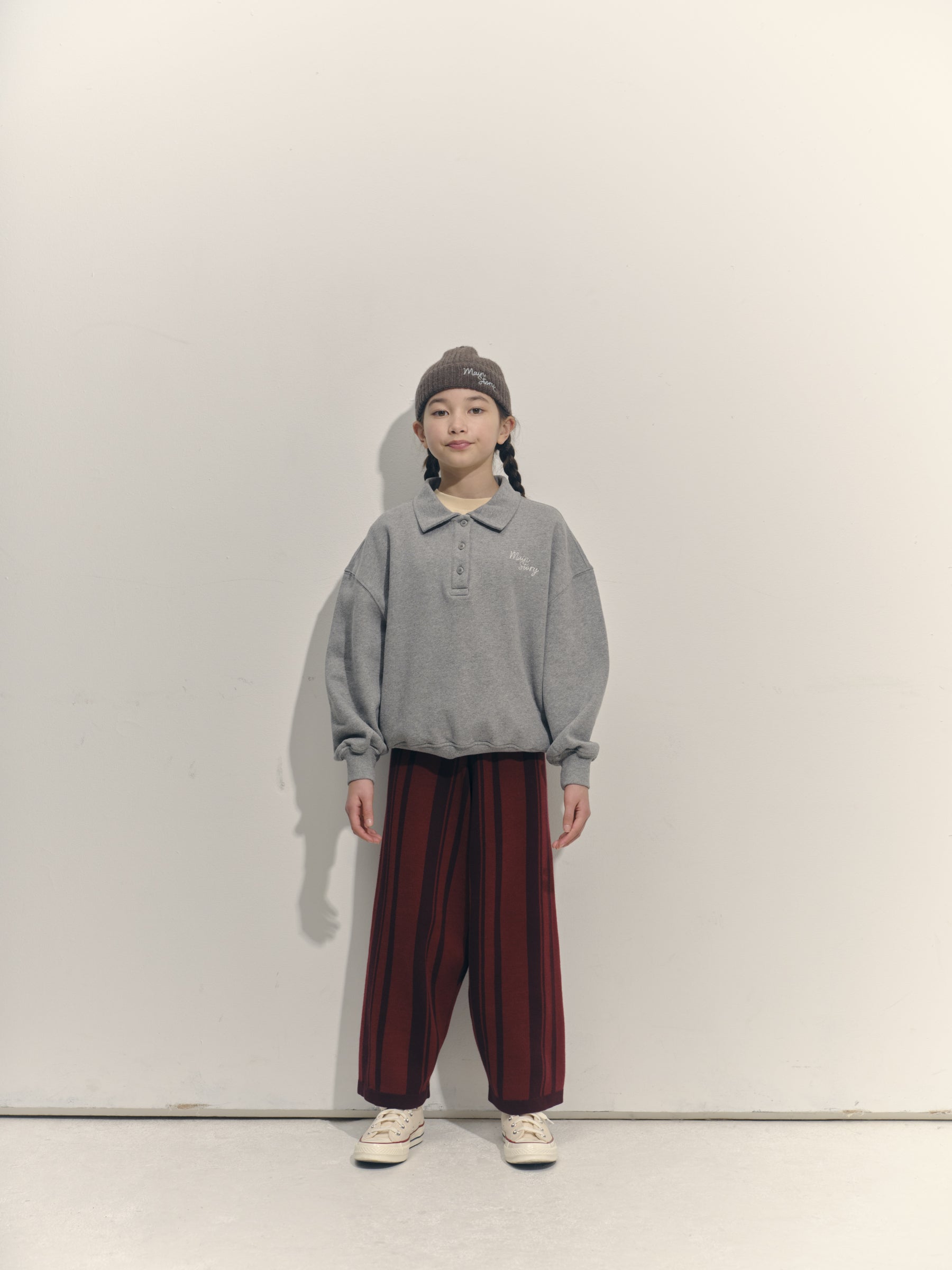 Sweat-shirt Polo en polaire gris chiné