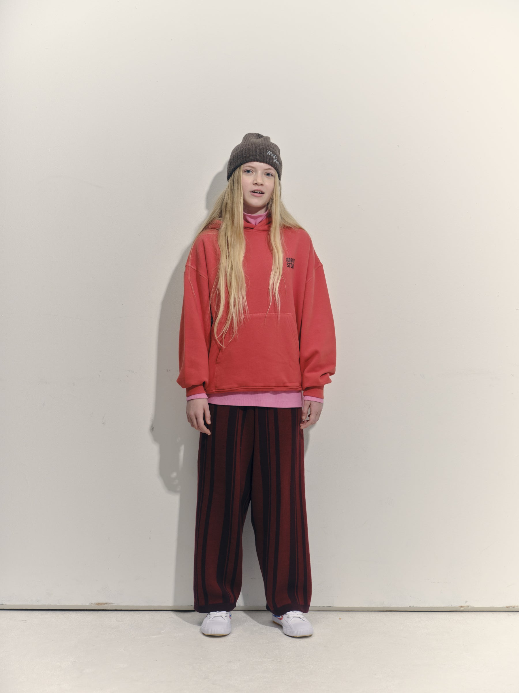 Long-Sleeve Roll Neck T-Shirt in Bubblegum