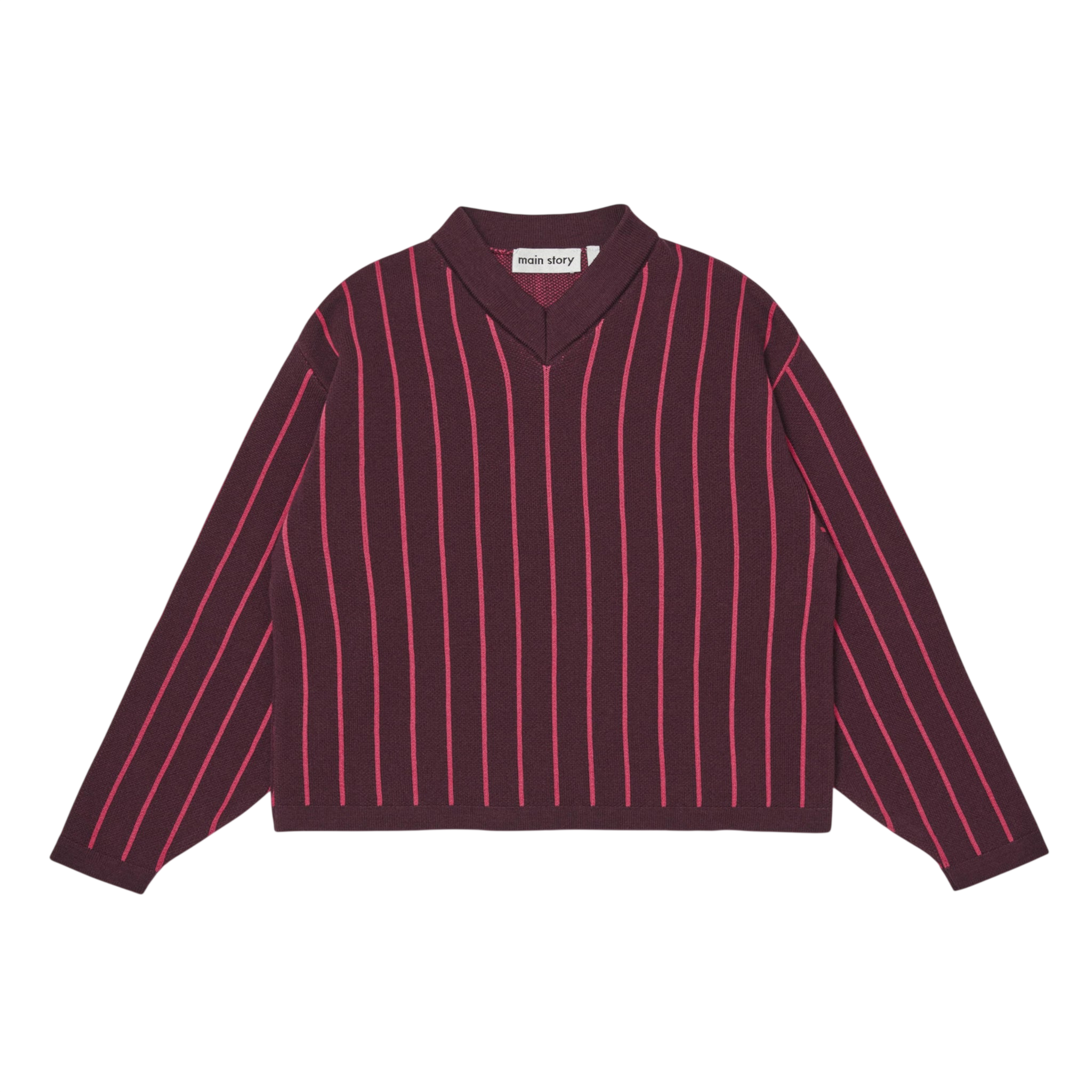 Sweatshirt V Burgundy & Cherry