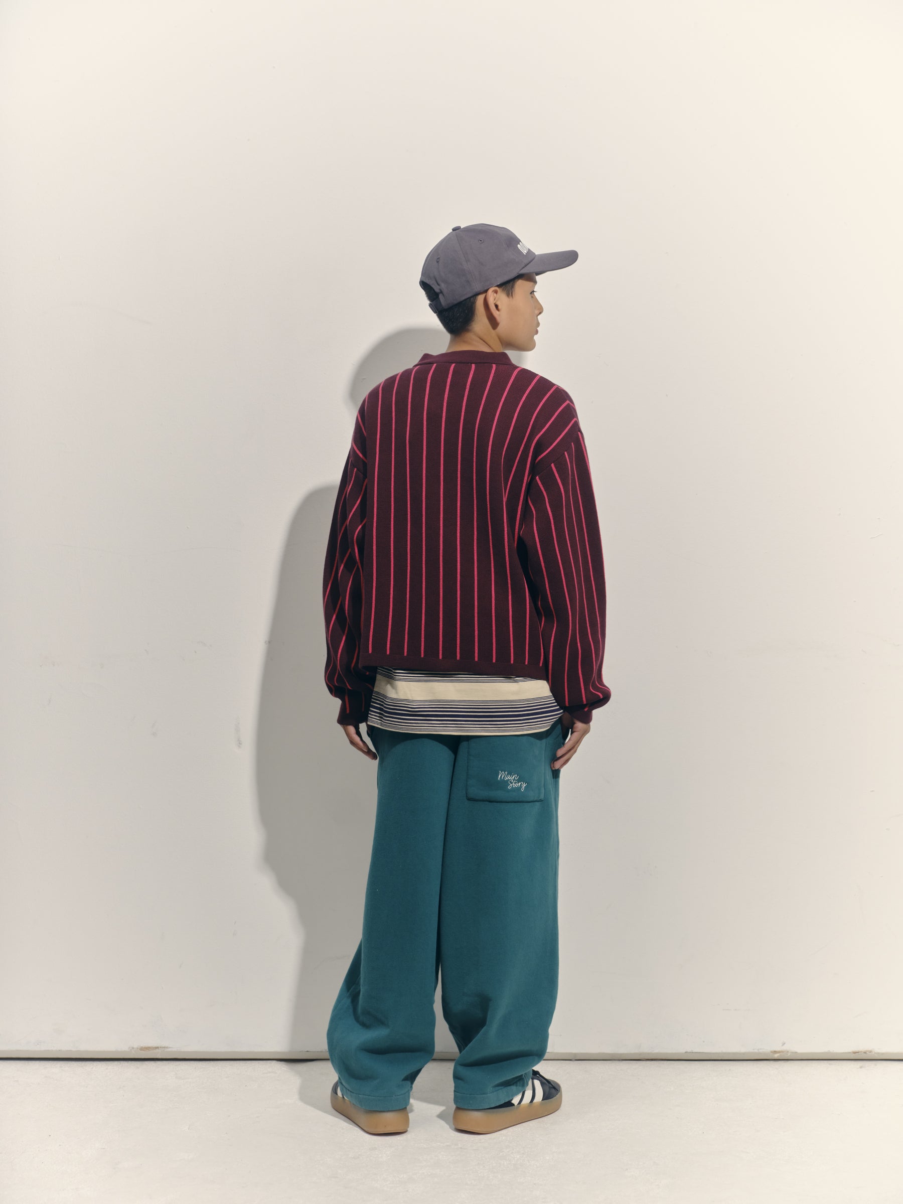 Sweatshirt V Burgundy & Cherry