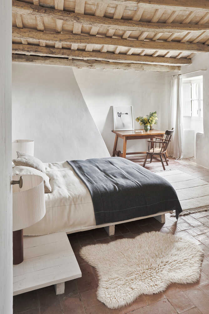 Tapis en laine Woolly-White