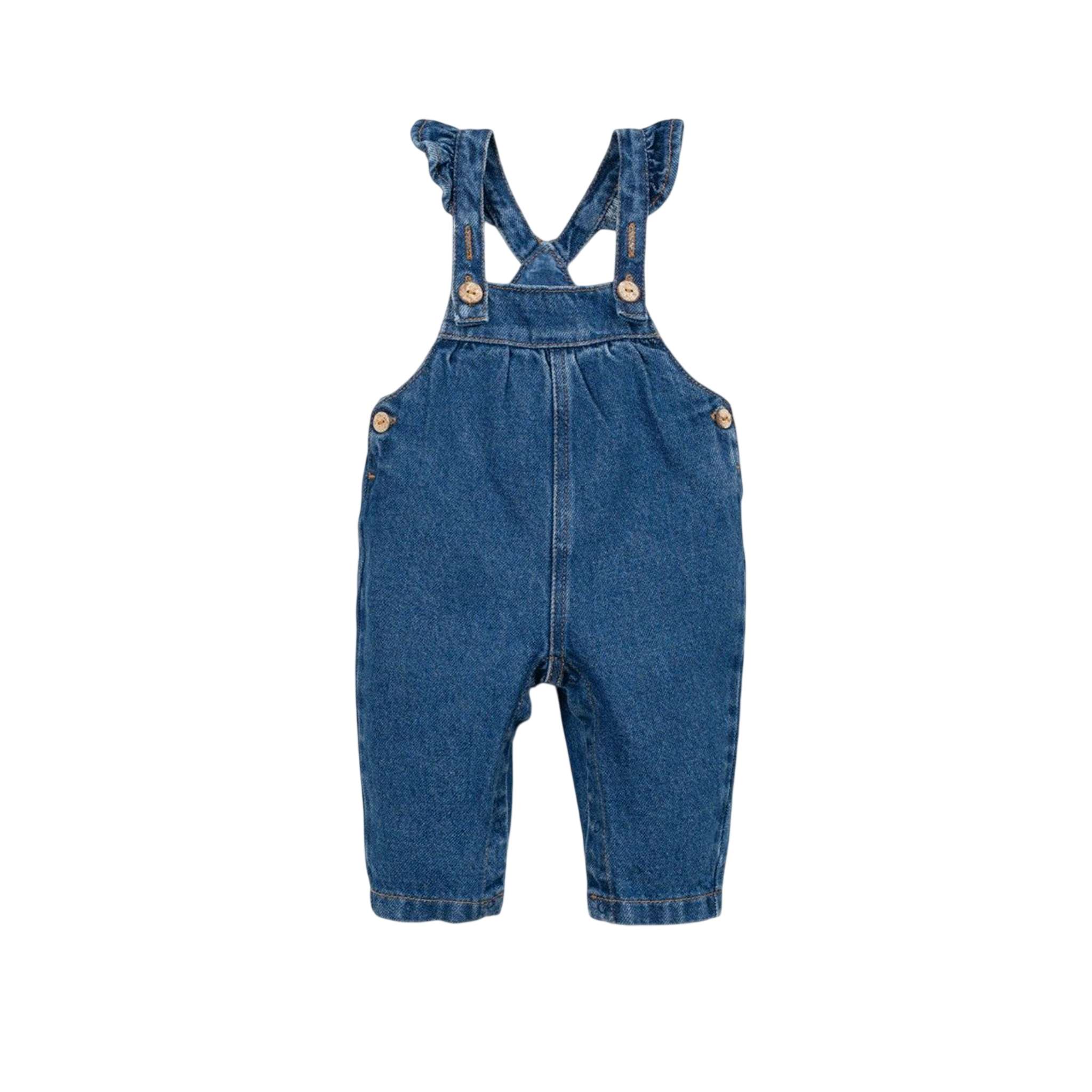 Baby Jeans Latzhose Blue Ruffles