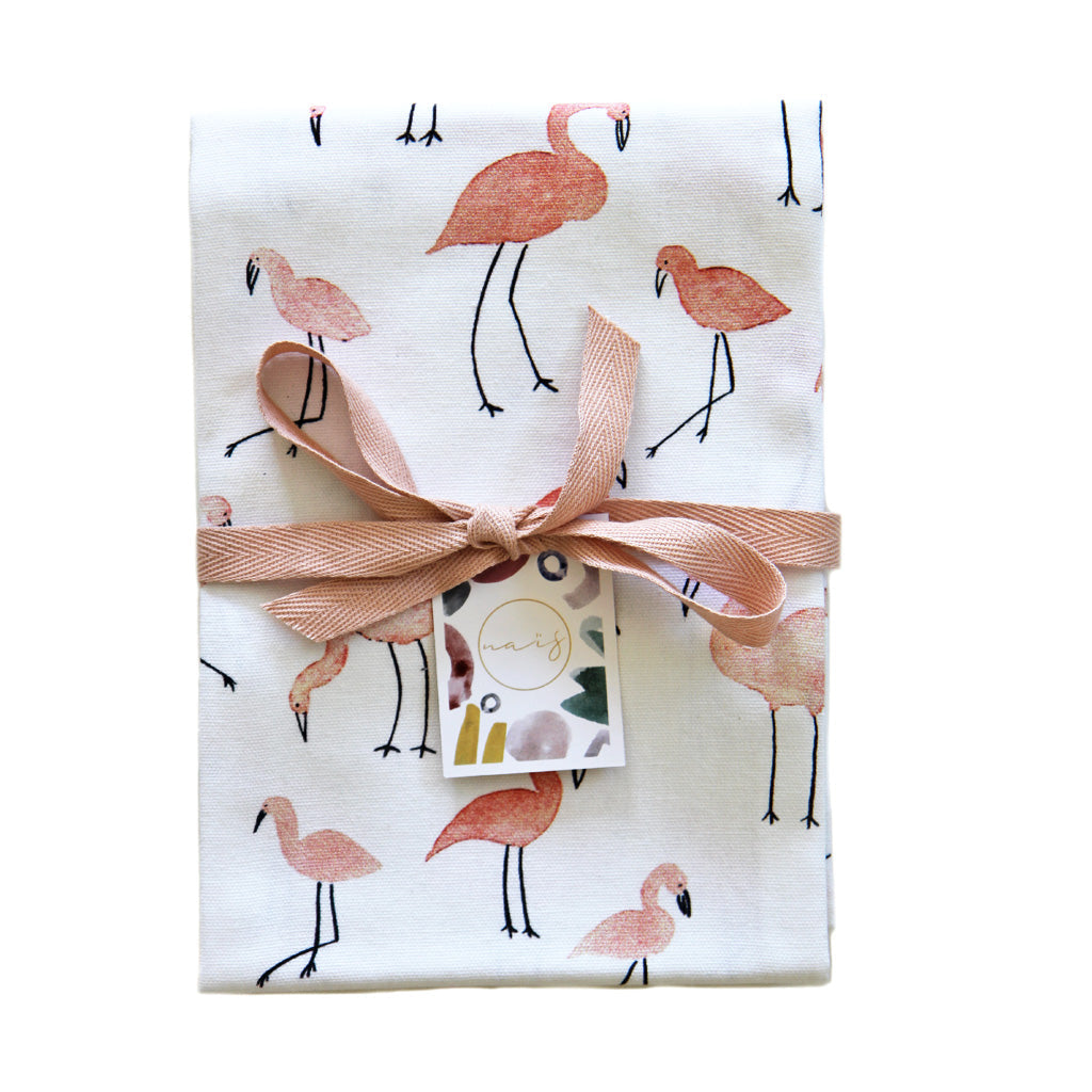 Torchon imprimé « Flamingo multi »