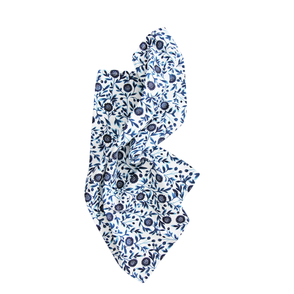Torchon imprimé « My Blue Flowers multi »
