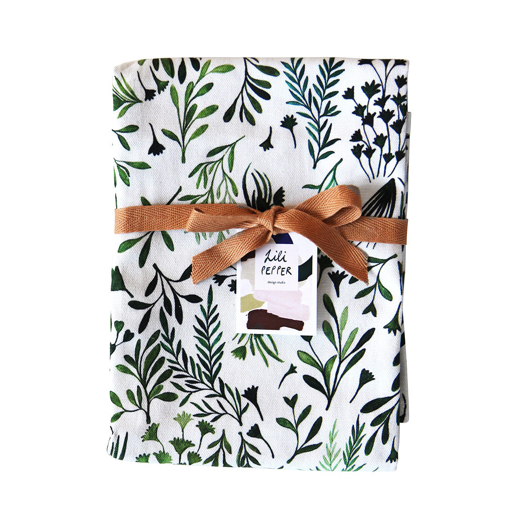 Torchon imprimé « My Green Leaves multi »