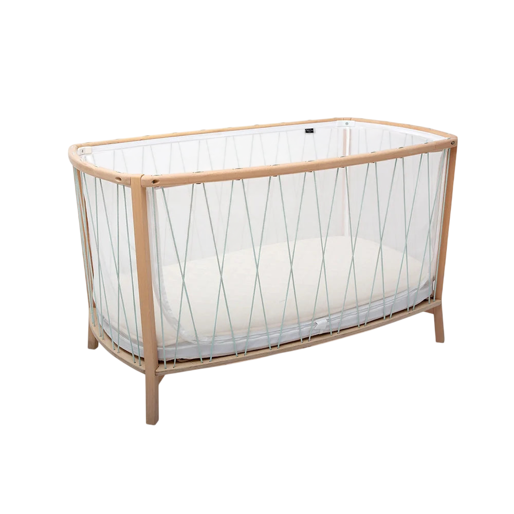 Lit bébé KIMI Kit 120 avec matelas et surmatelas Lichen