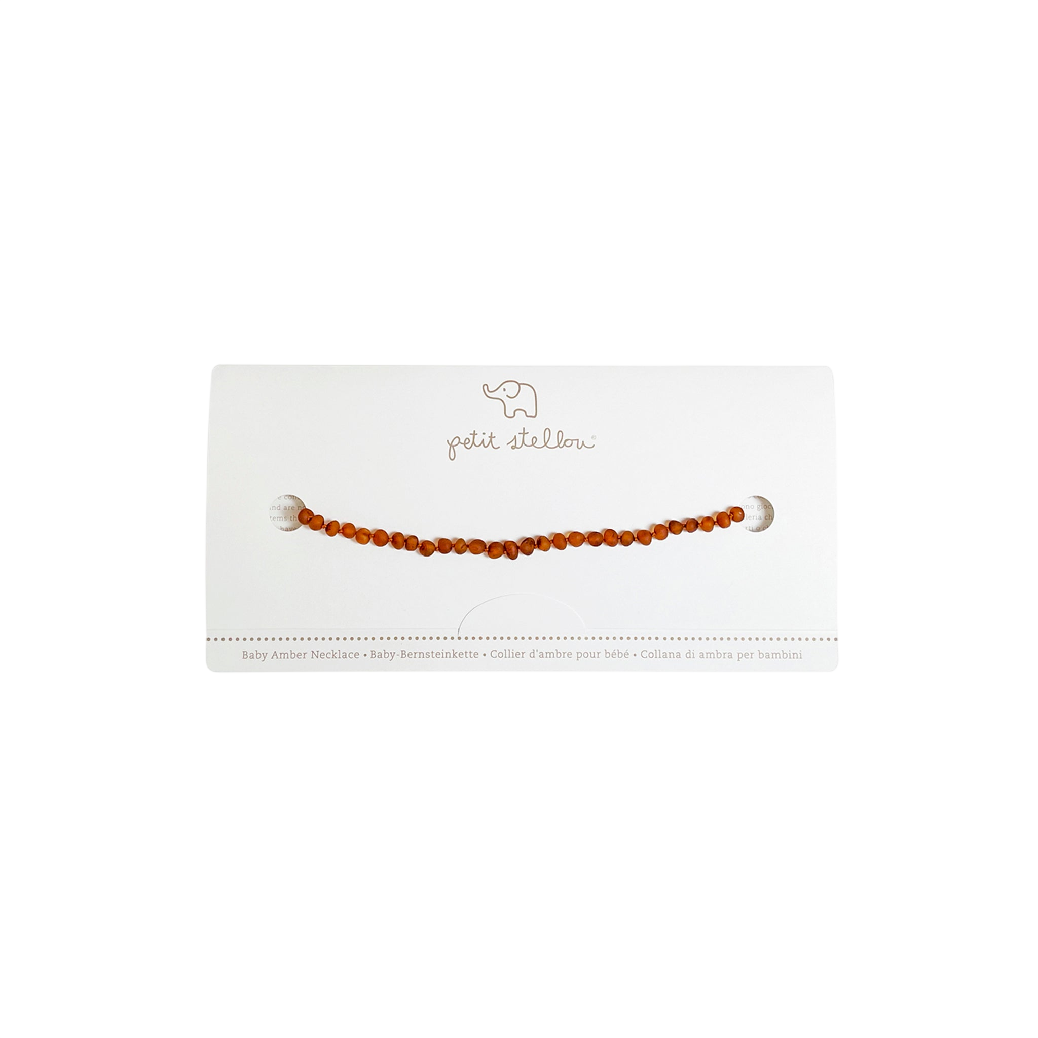Collier pour bébé « Ambre caramel »