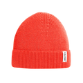 Kinder Mütze Merinowolle Neon orange